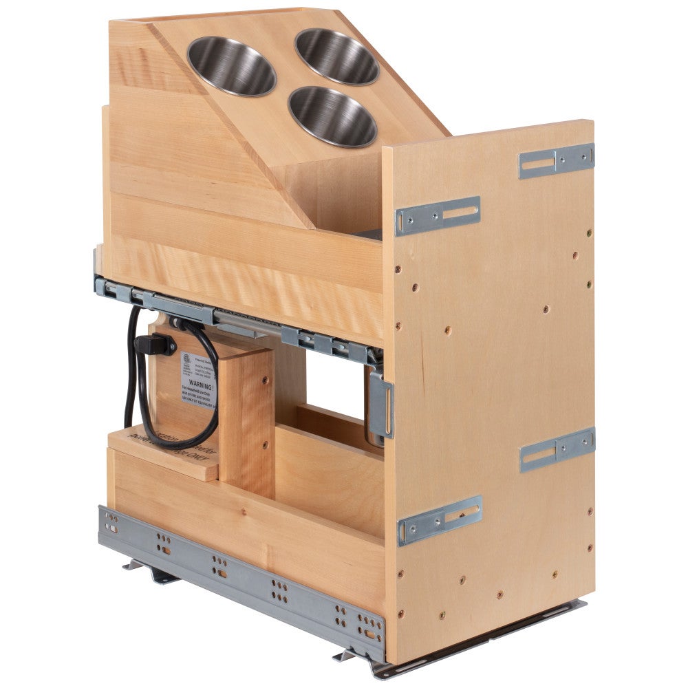 Hardware Resources "No Wiggle" Powered Vanity Pullout for Full Height Base Cabinet