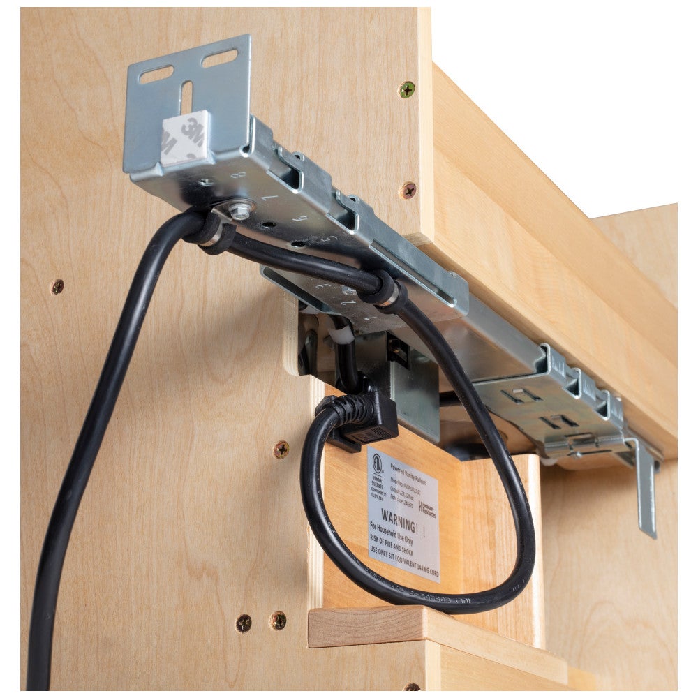 Hardware Resources "No Wiggle" Powered Vanity Pullout for Full Height Base Cabinet