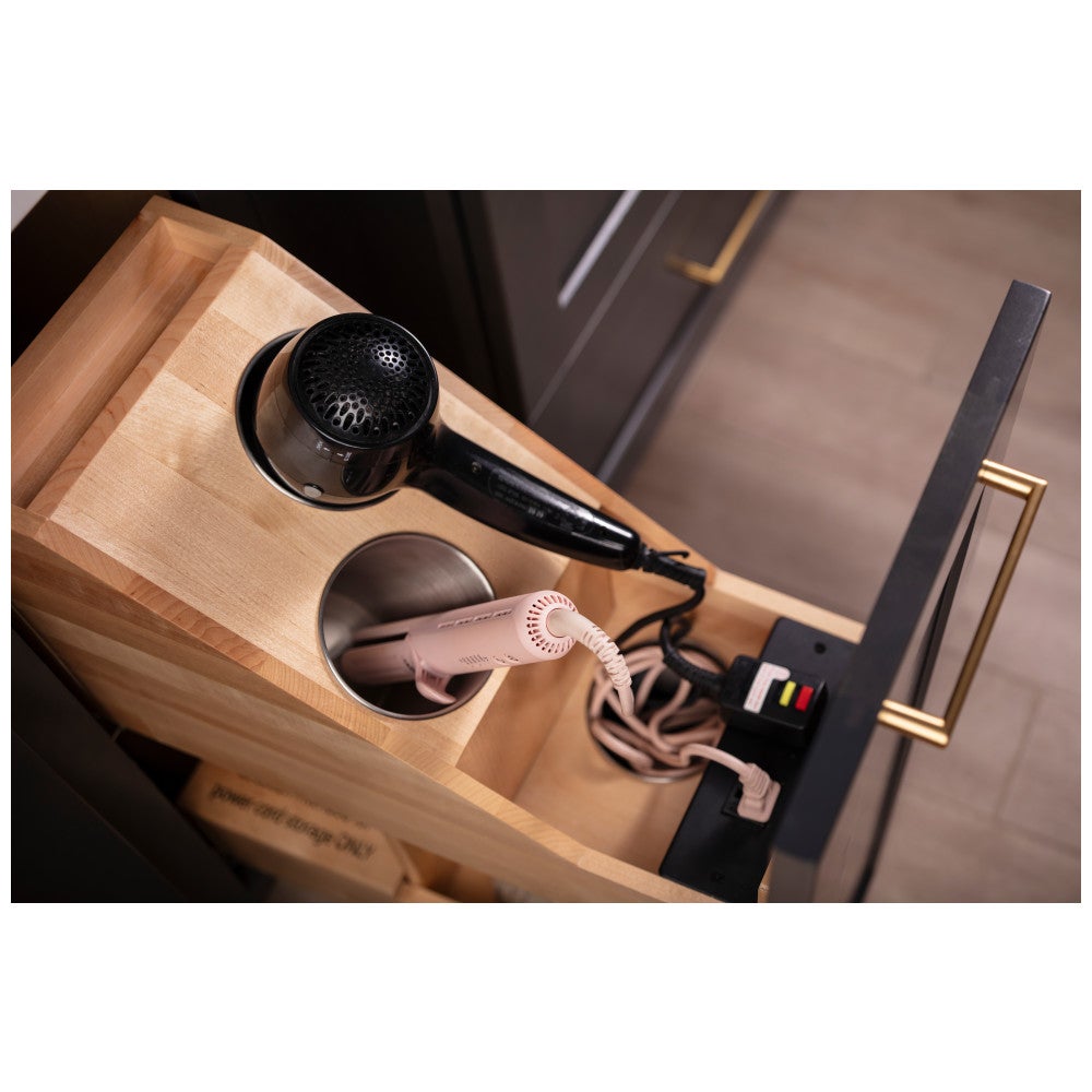 Hardware Resources "No Wiggle" Powered Vanity Pullout for Full Height Base Cabinet