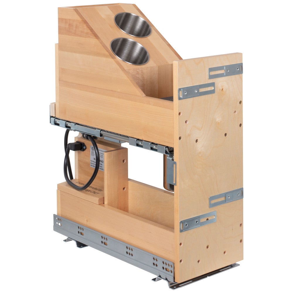 Hardware Resources "No Wiggle" Powered Vanity Pullout for Full Height Base Cabinet