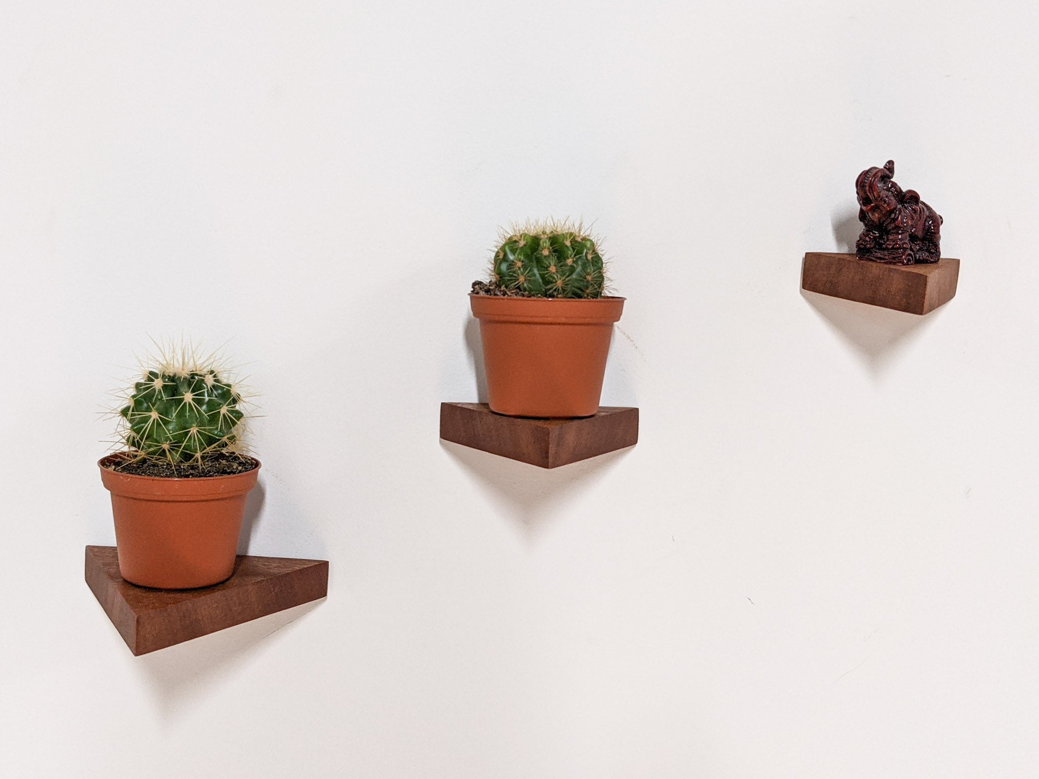 Small Triangle Display Shelf in Oak