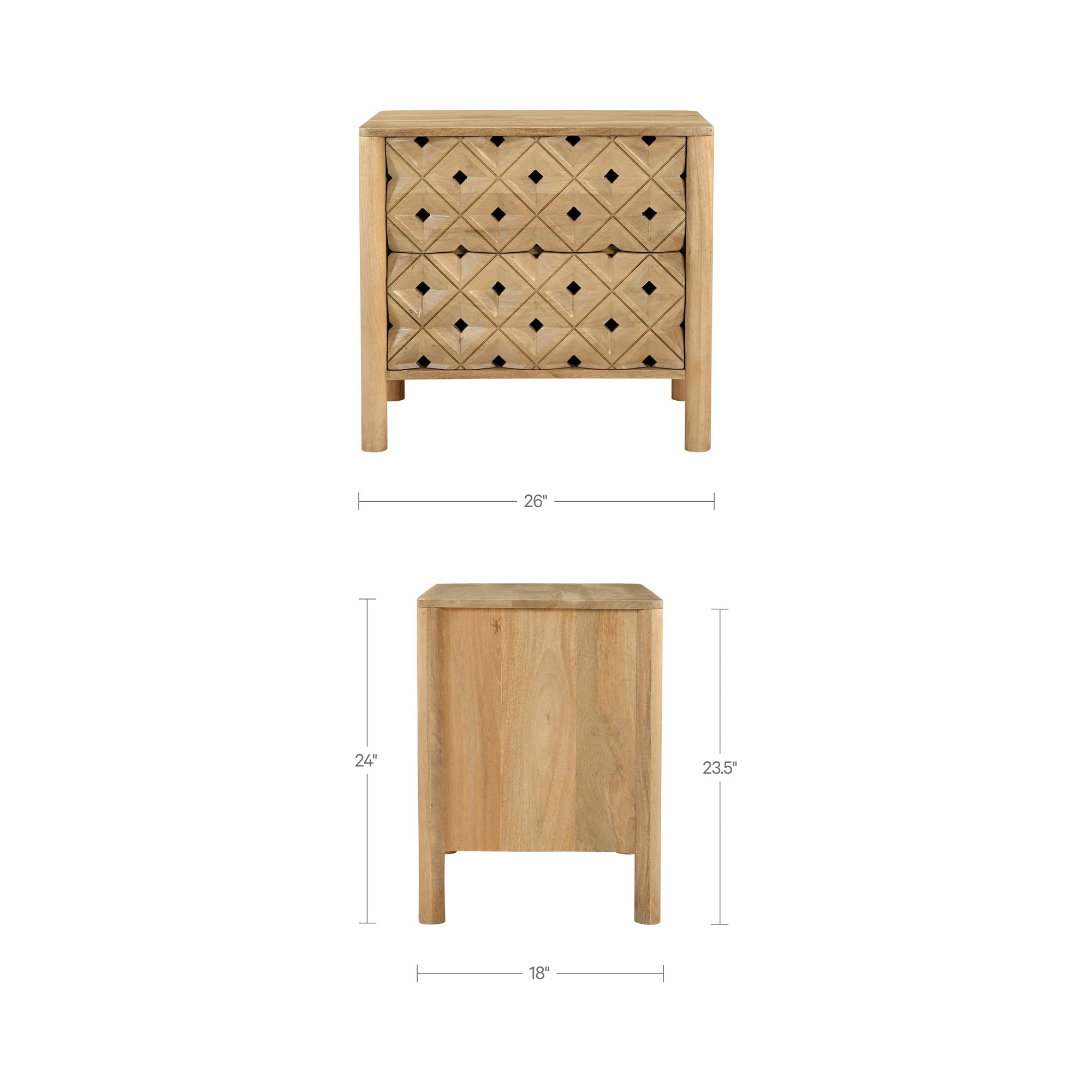 Moes Fulton Nightstand Natural PZ-1010-24