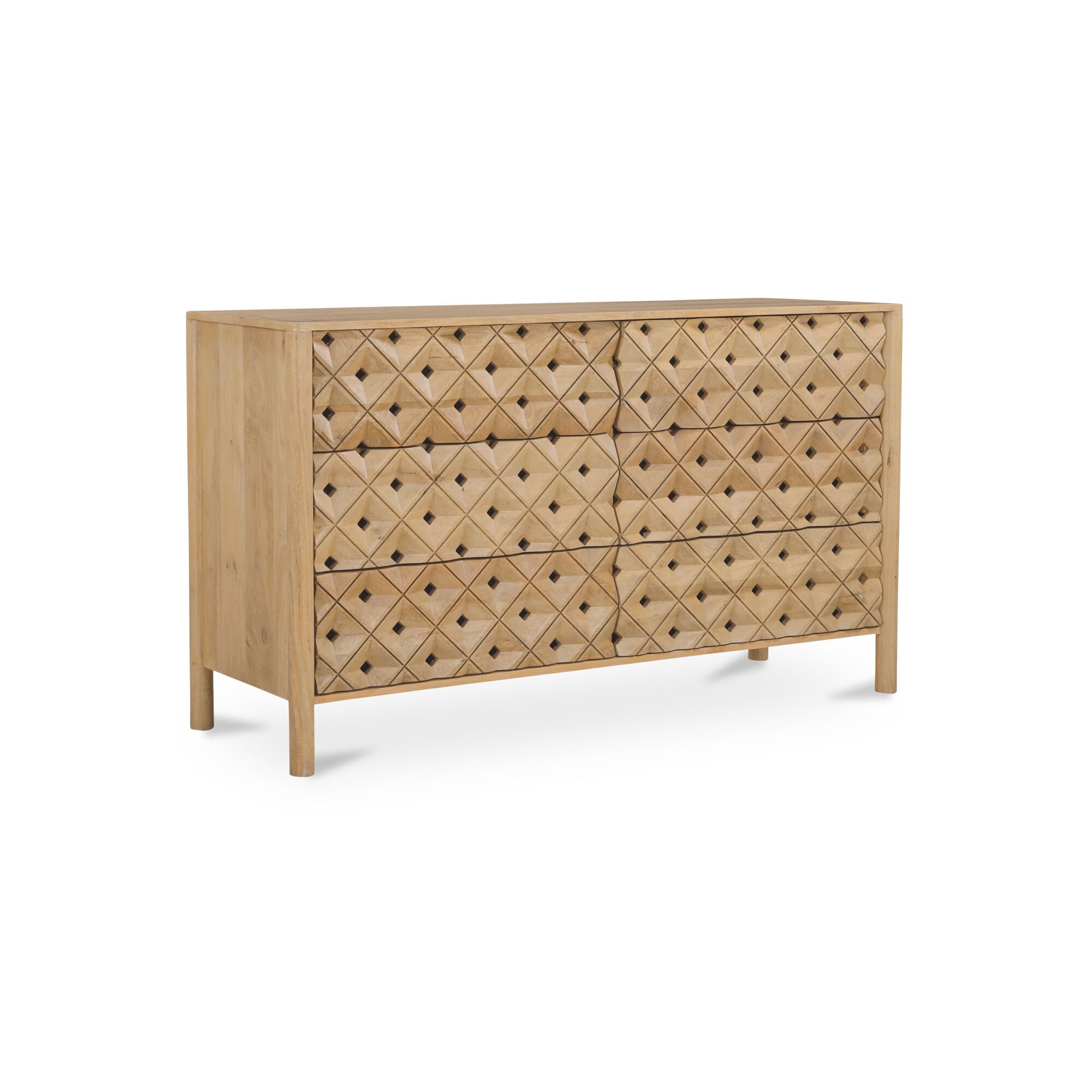 Moes Fulton 6 Drawer Dresser Natural PZ-1011-24