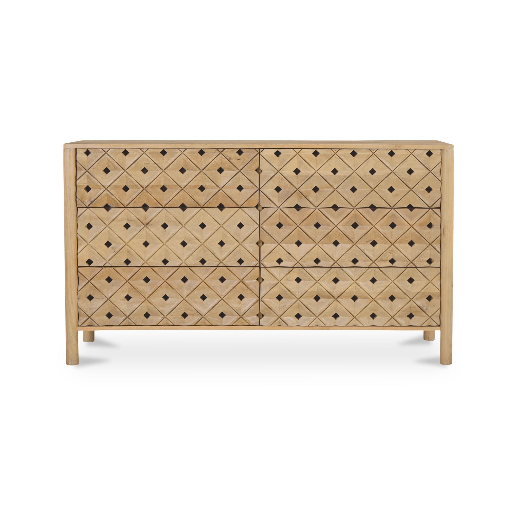 Moes Fulton 6 Drawer Dresser Natural PZ-1011-24