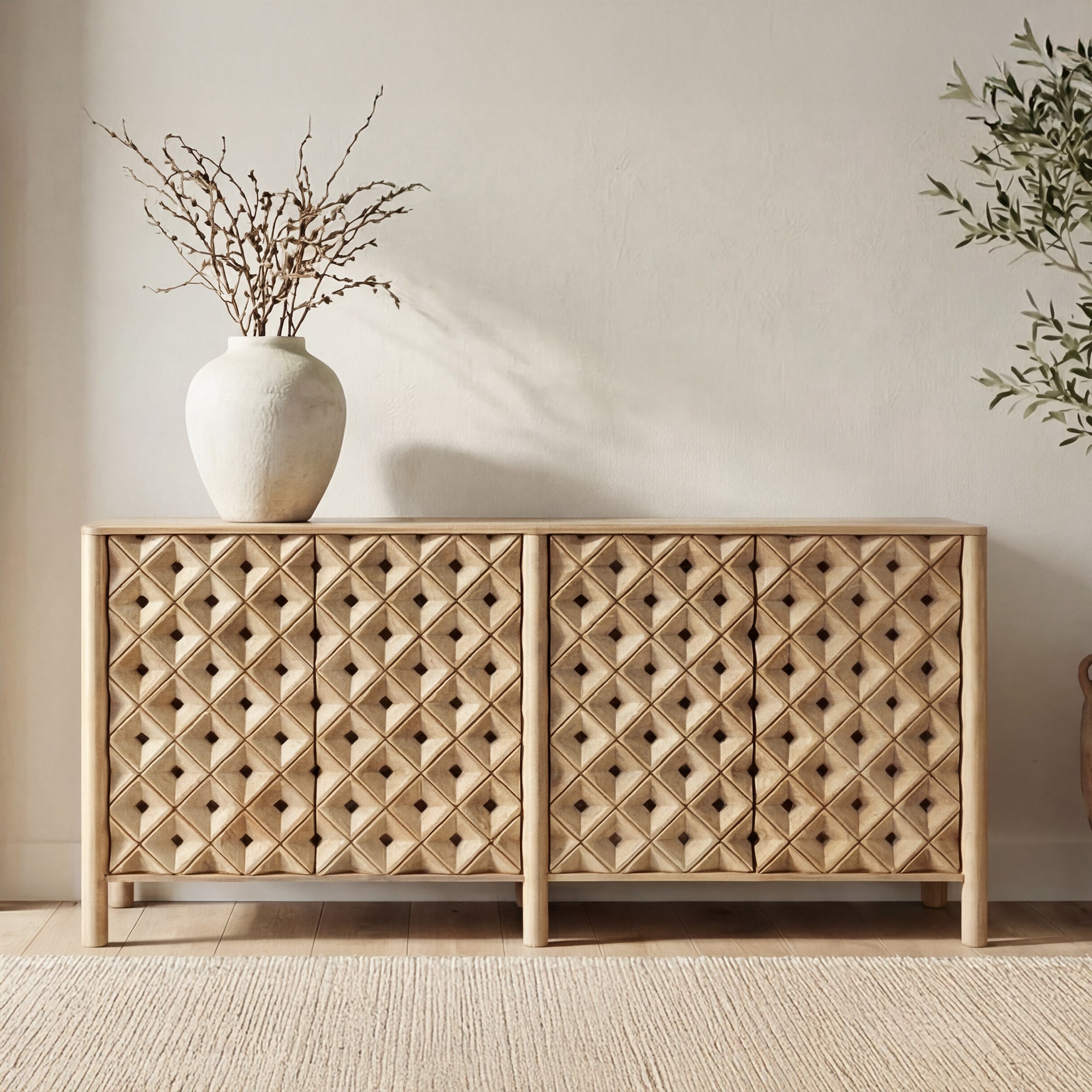 Moes Fulton 4 Door Sideboard Natural PZ-1012-24