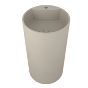 Dawn Pedestal Bathroom Concrete Basin Sink with one faucet hole, Cold Concrete Grey CSUF30010CC