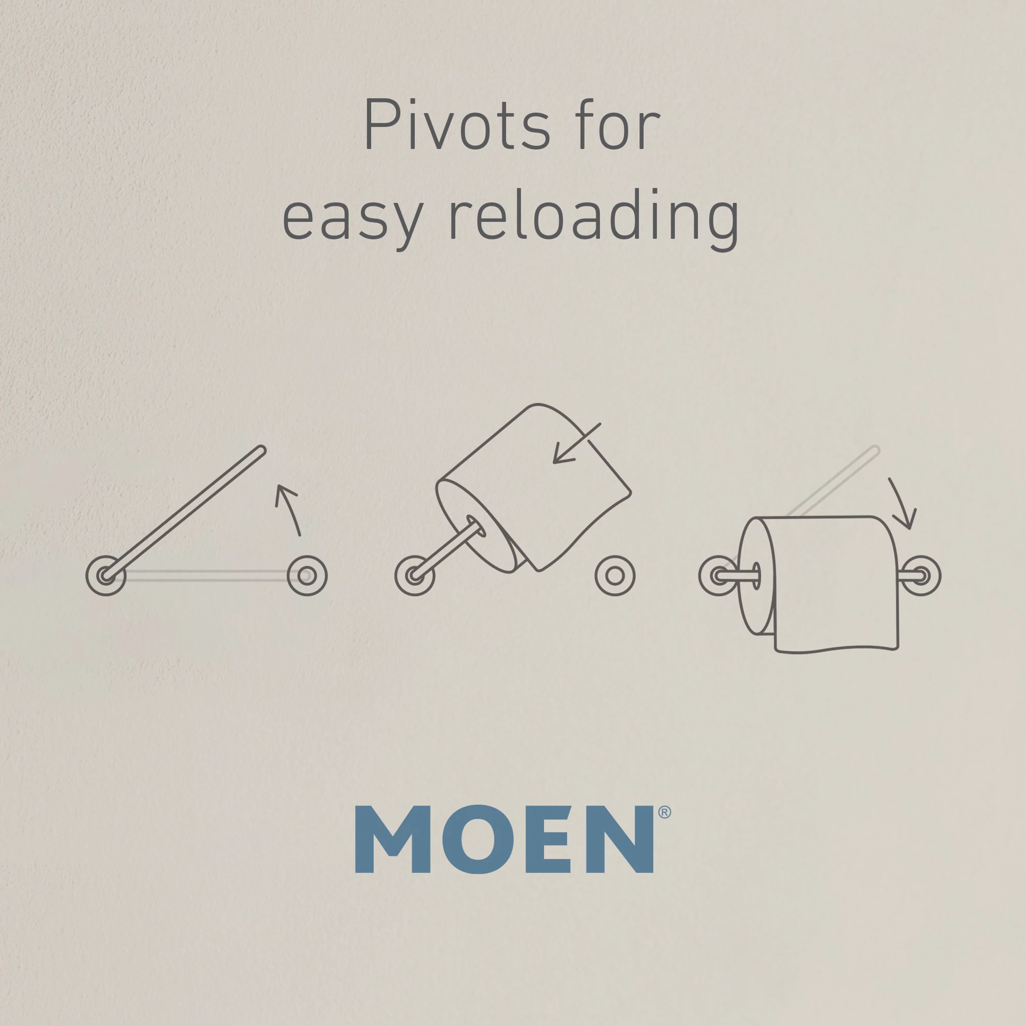 Moen YB0508 Colinet Chrome pivoting paper holder