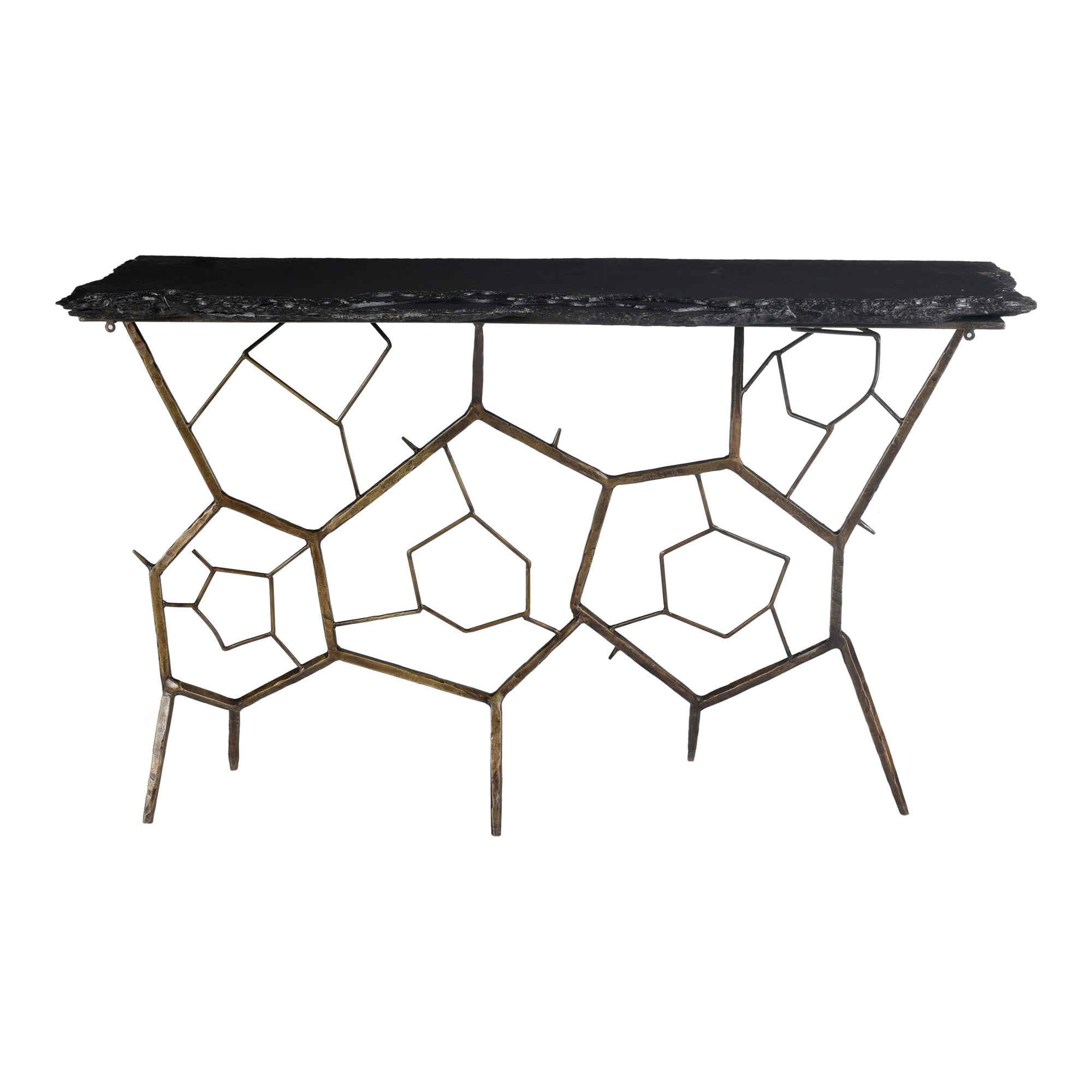 Moes Nate Slate Console Table Dark Grey QJ-1010-25-0