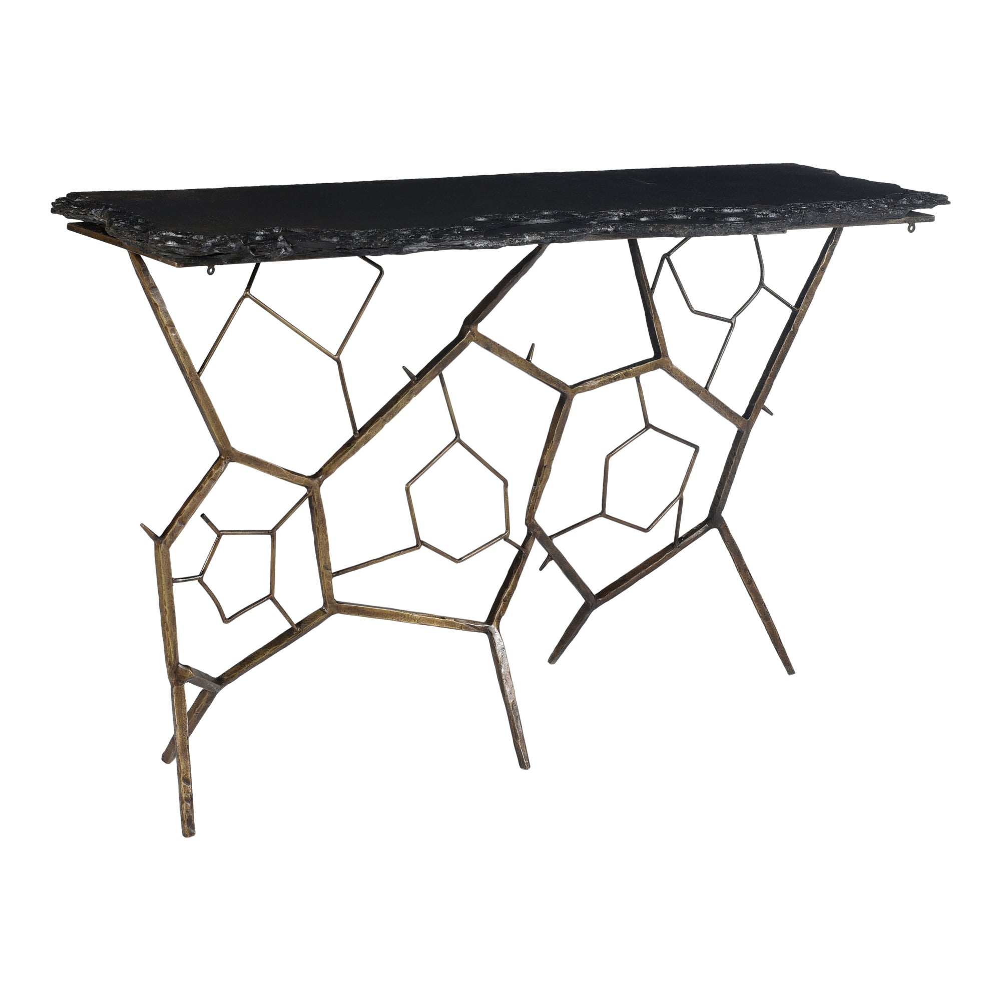 Moes Nate Slate Console Table Dark Grey QJ-1010-25-0