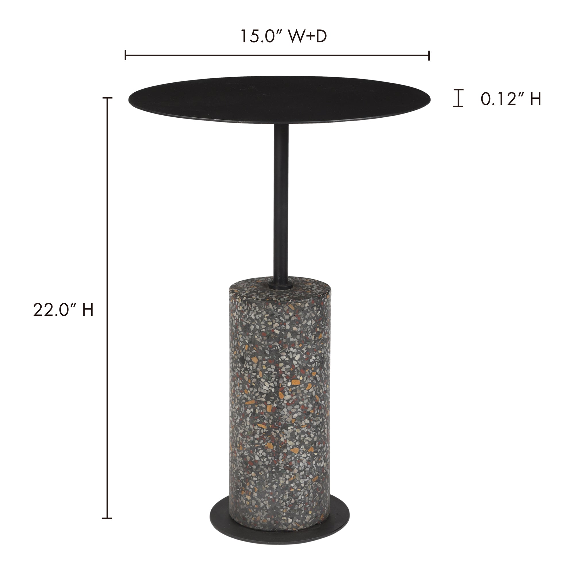 Moes Lillith Accent Table Black QJ-1018-02-0