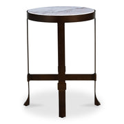 Moes Holli Side Table White Marble QJ-1026-18