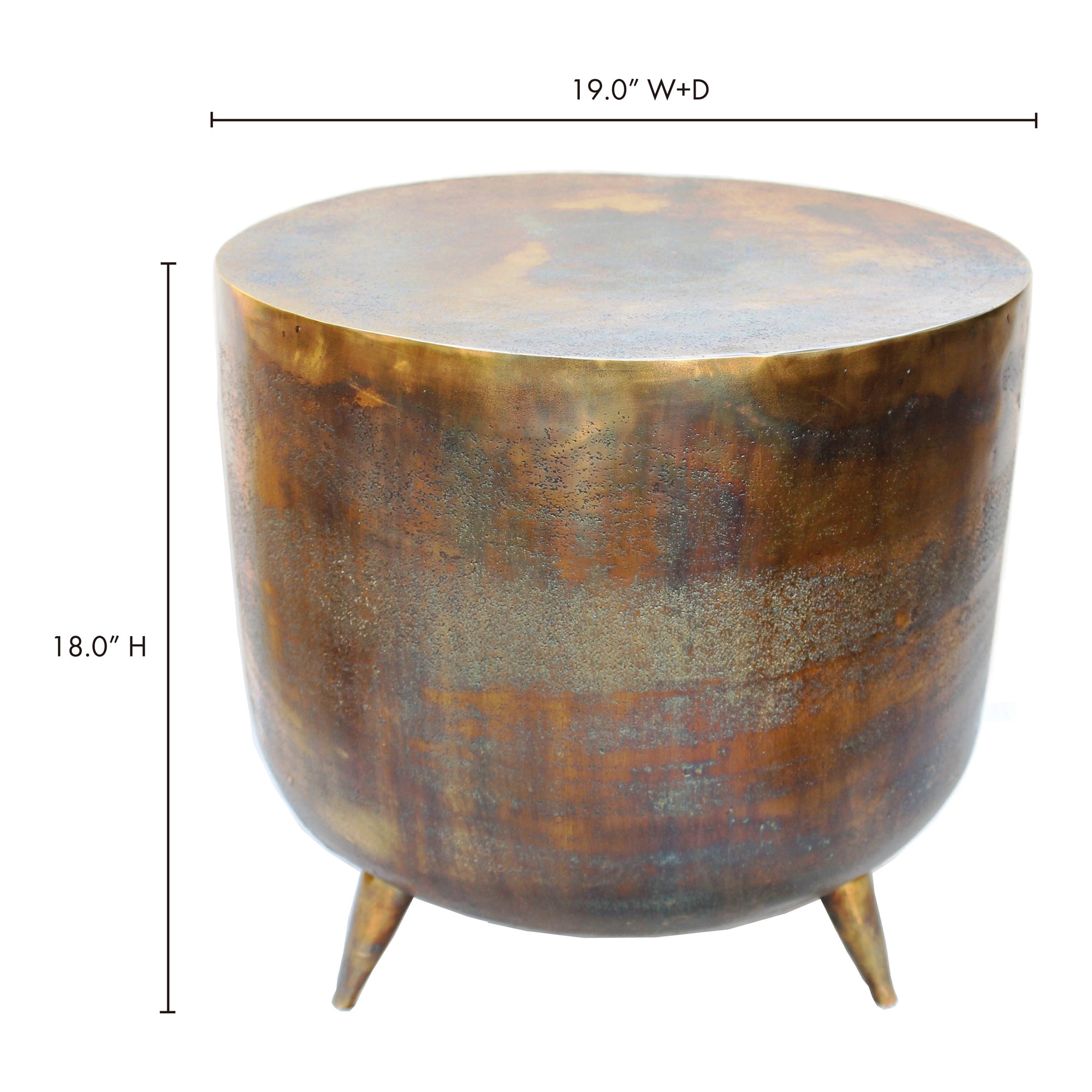 Moes Kettel Accent Table Brass QK-1001-43