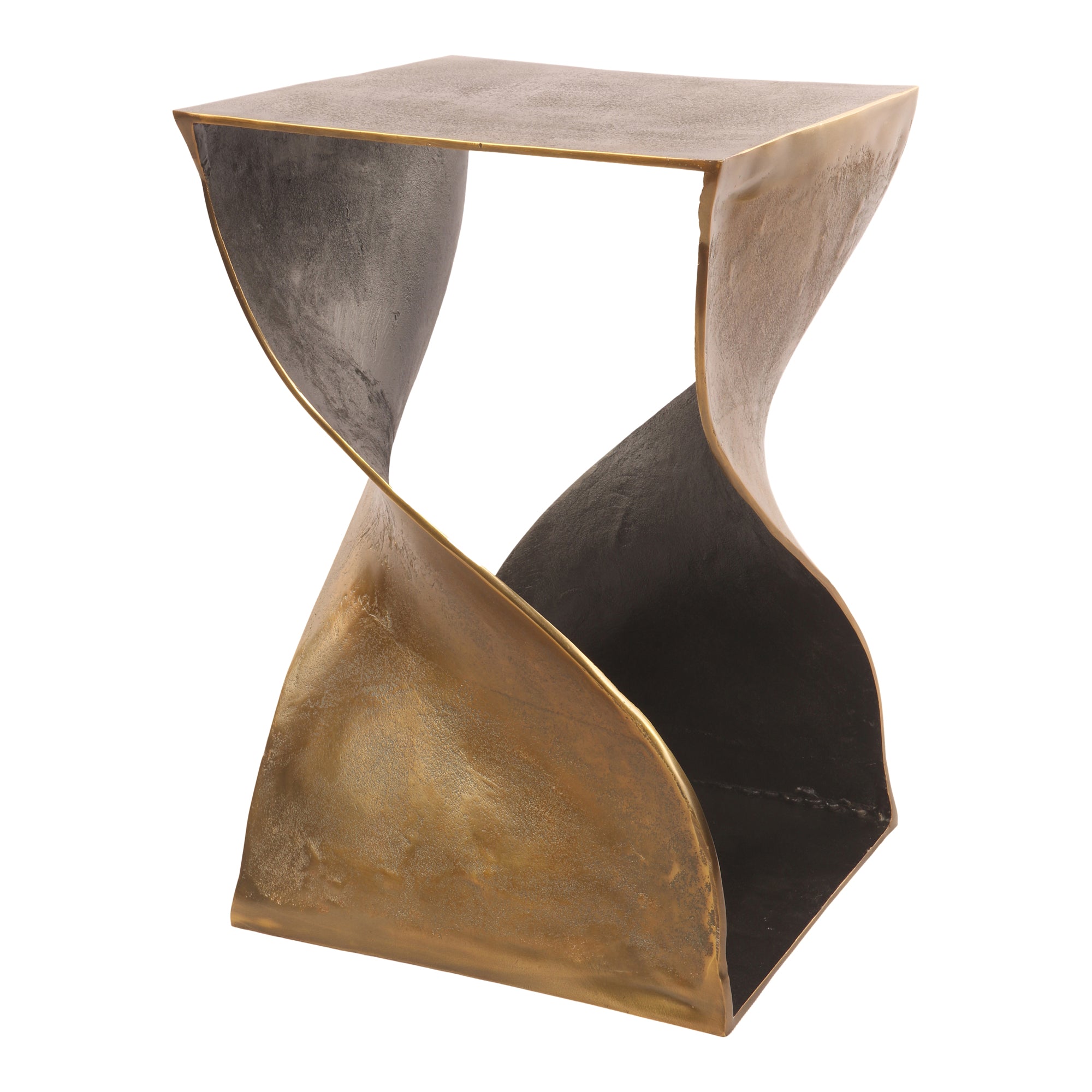 Moes Twist Accent Table Brass QK-1008-01