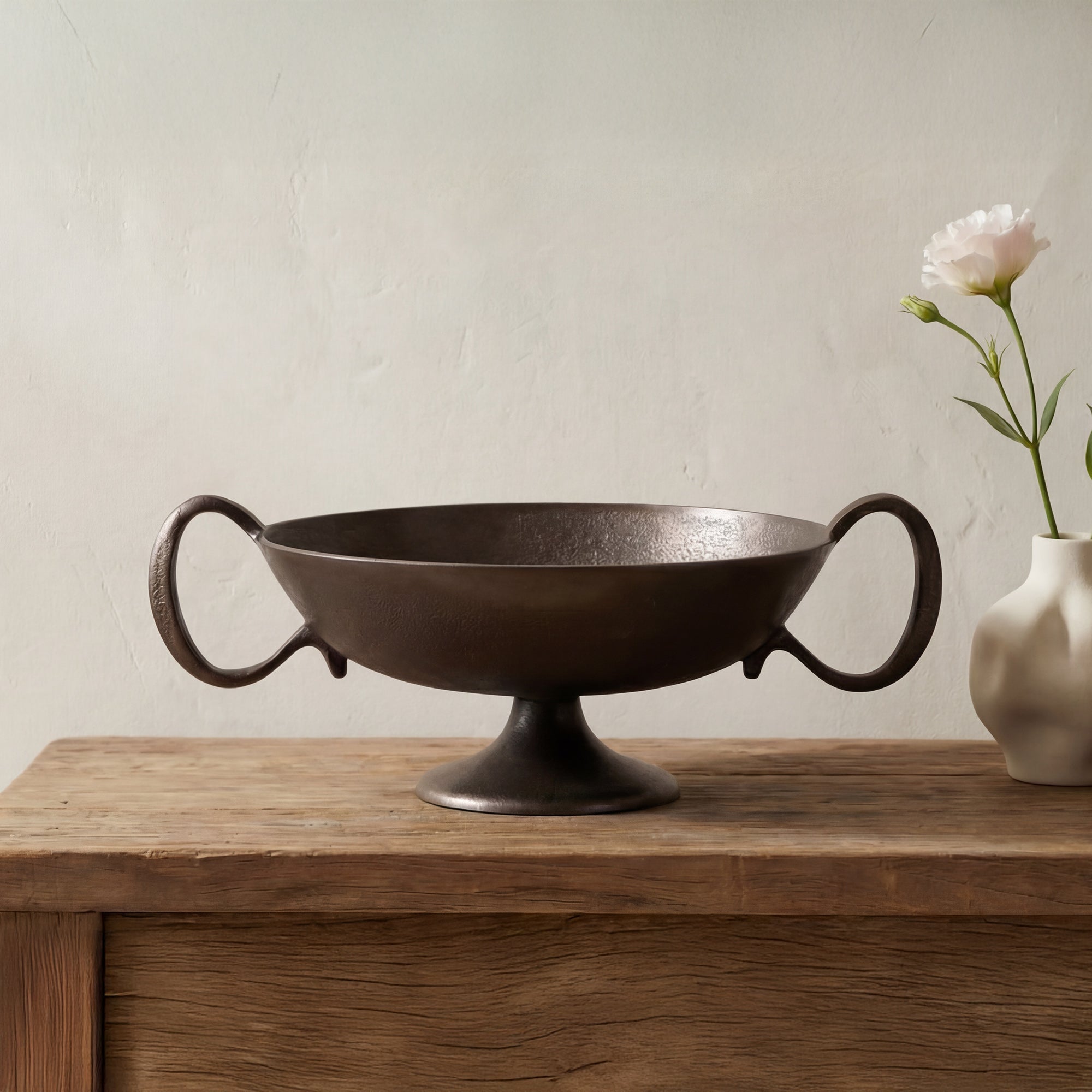 Moes Floris Decorative Bowl Antique Brass Cast Aluminum QK-1035-51