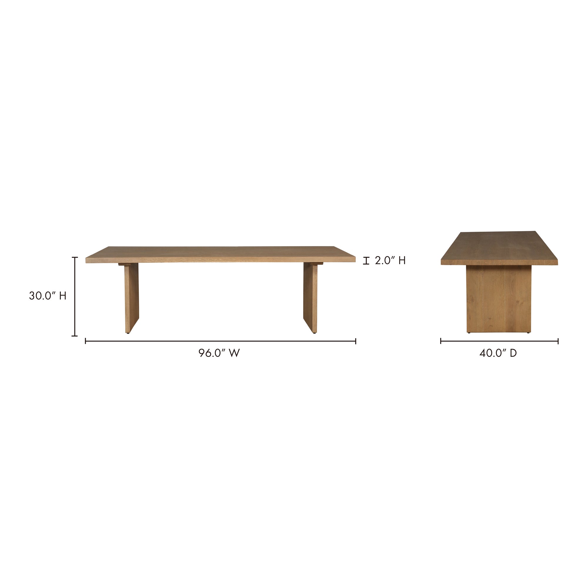Moes Koshi Dining Table Sandblasted Amber Oak QM-1004-29-0