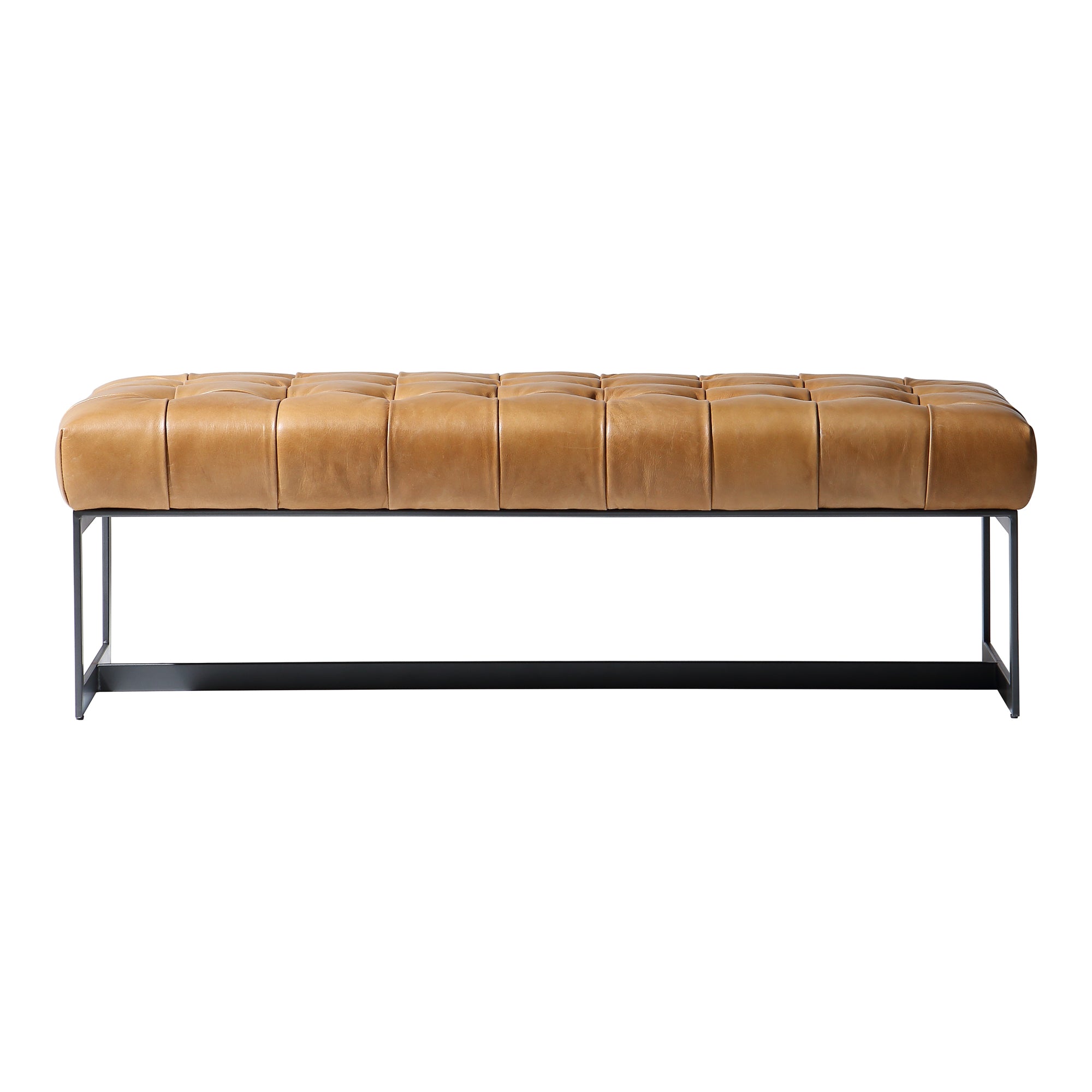 Moes Wyatt Leather Bench Tan QN-1002-40