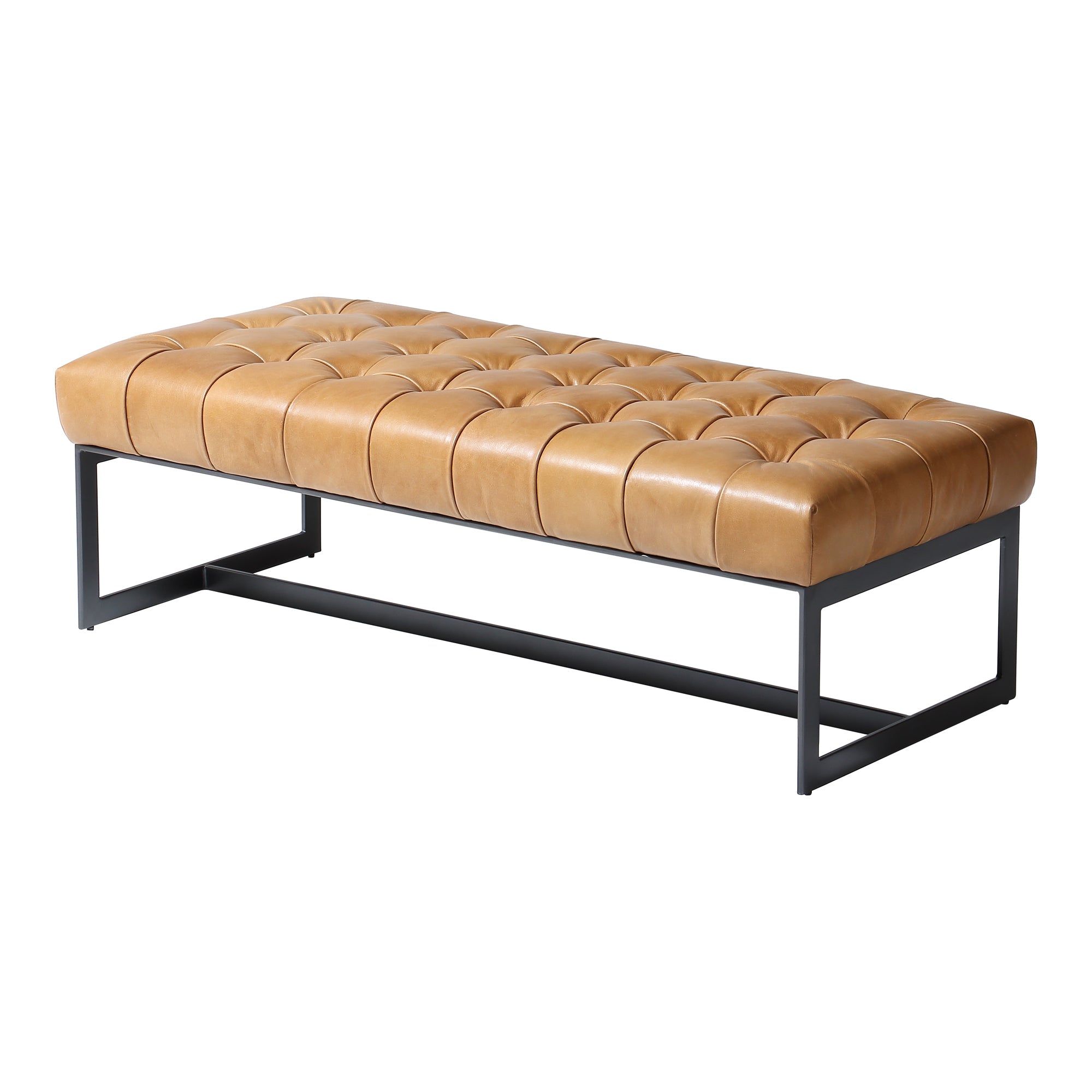Moes Wyatt Leather Bench Tan QN-1002-40