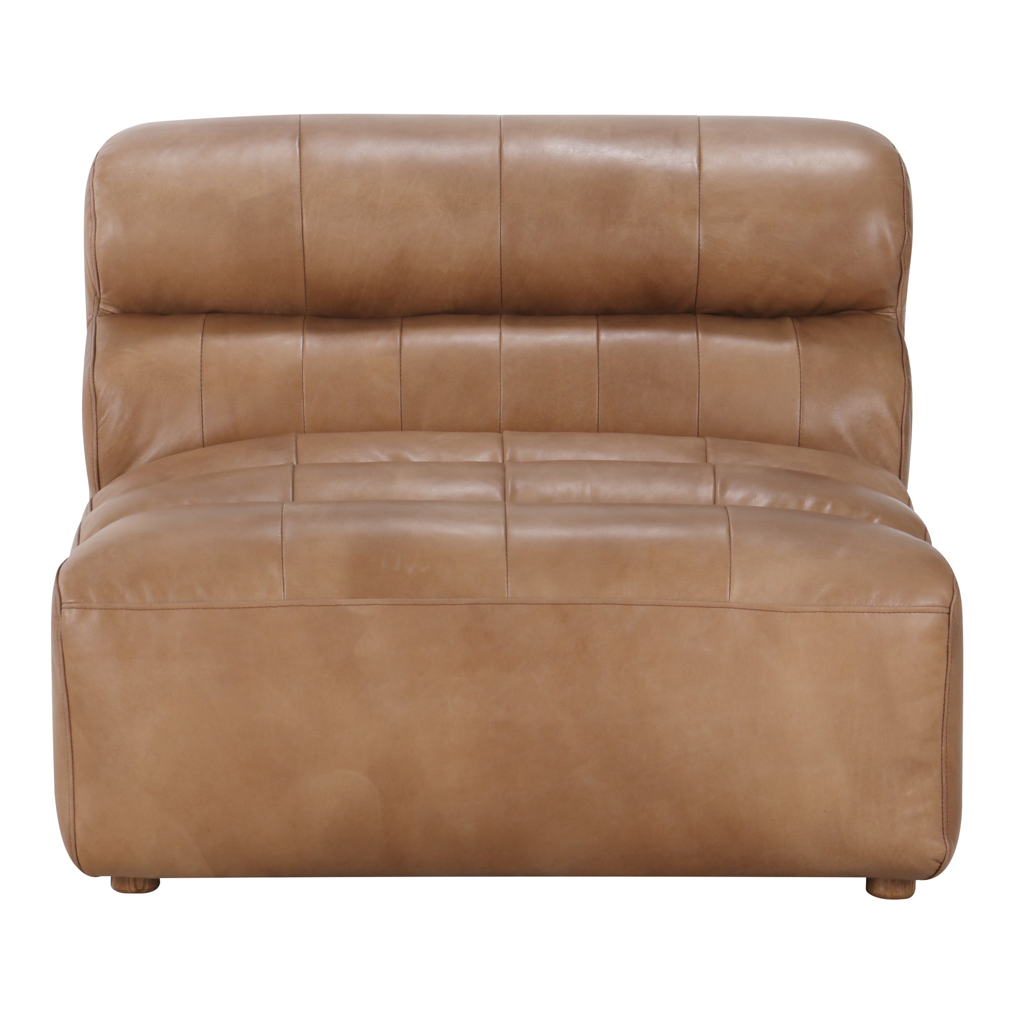 Moes Ramsay Leather Slipper Chair Tan QN-1009-40