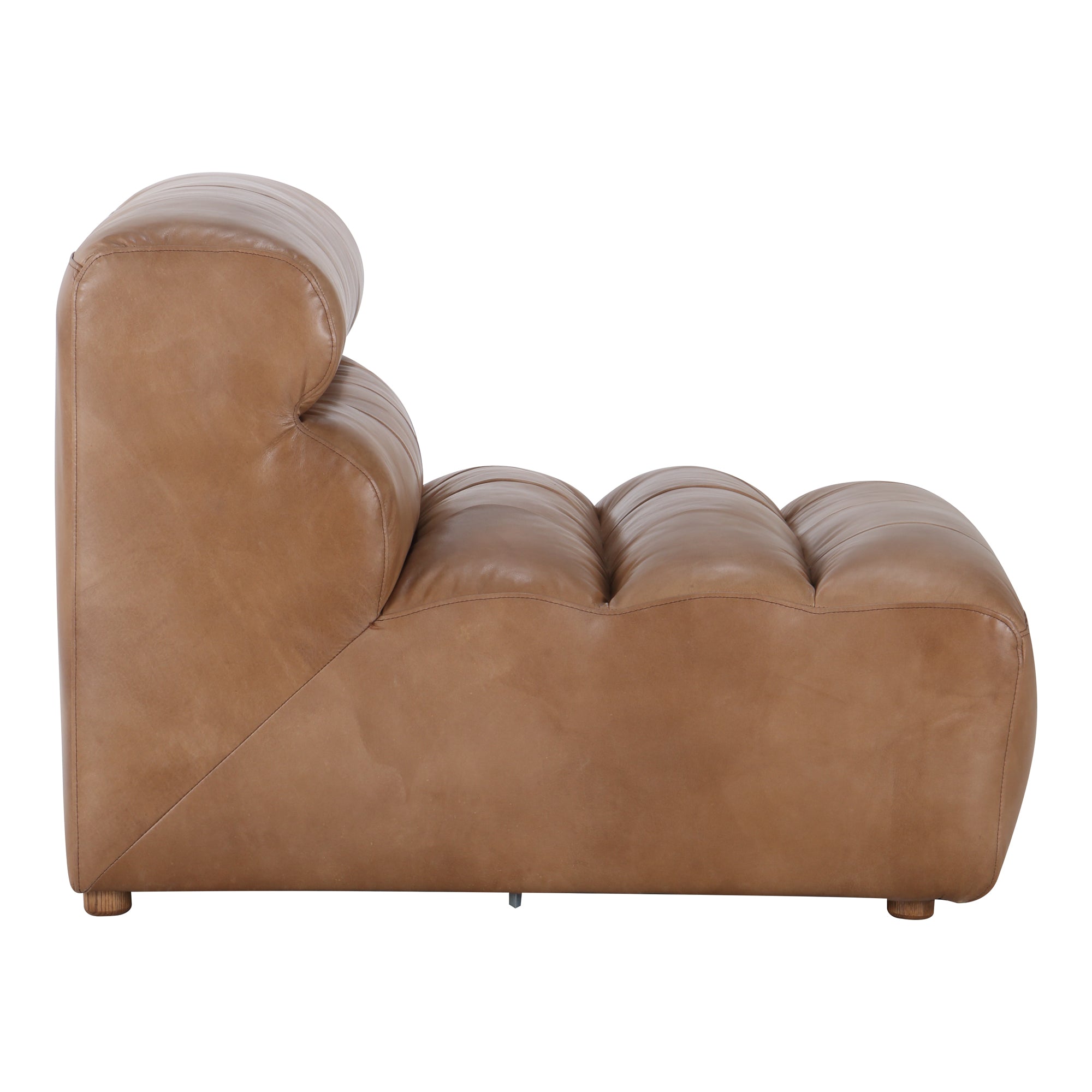 Moes Ramsay Leather Slipper Chair Tan QN-1009-40