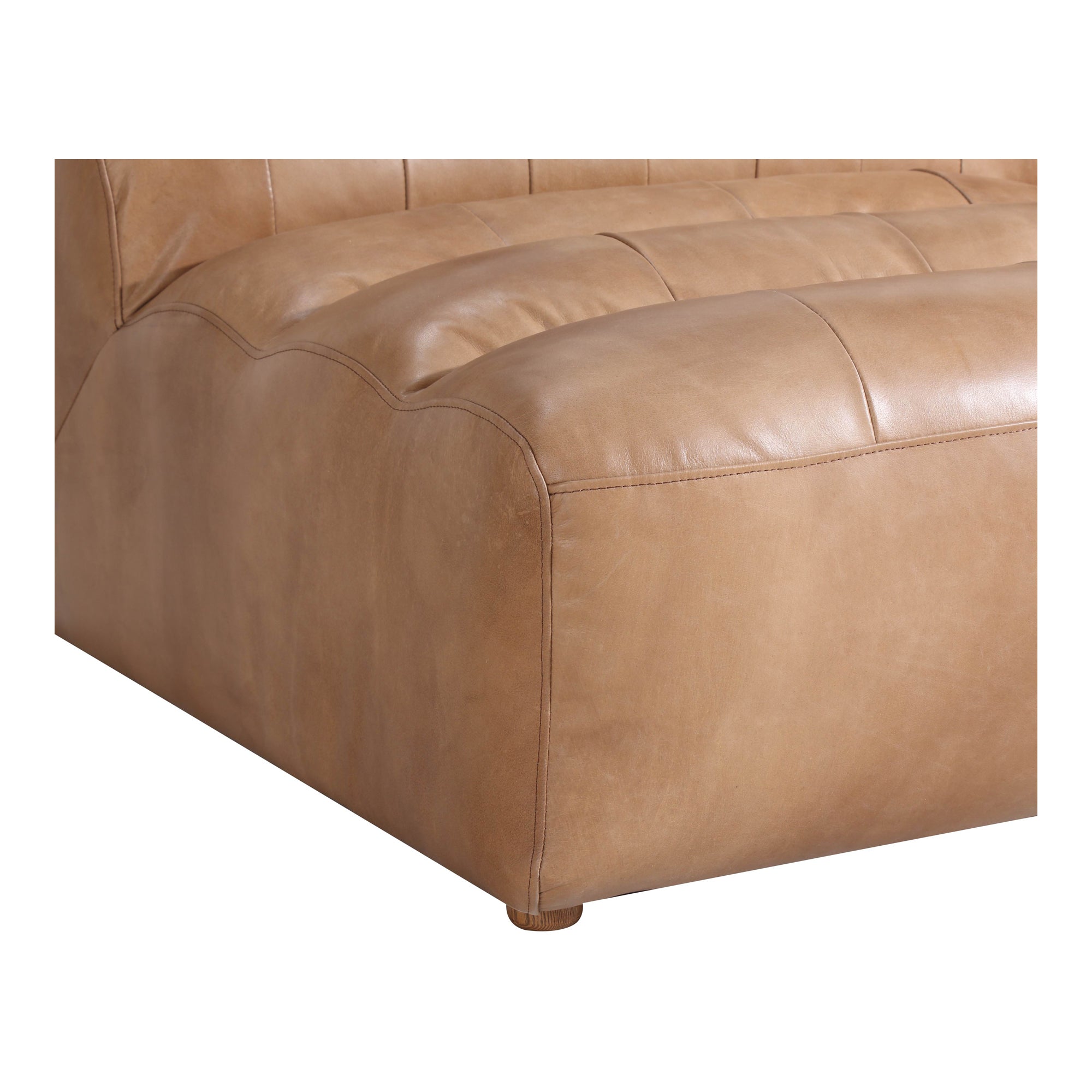 Moes Ramsay Leather Slipper Chair Tan QN-1009-40
