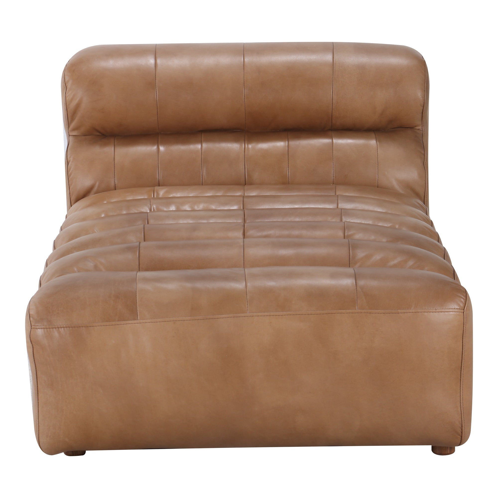 Moes Ramsay Leather Chaise Tan QN-1010-40