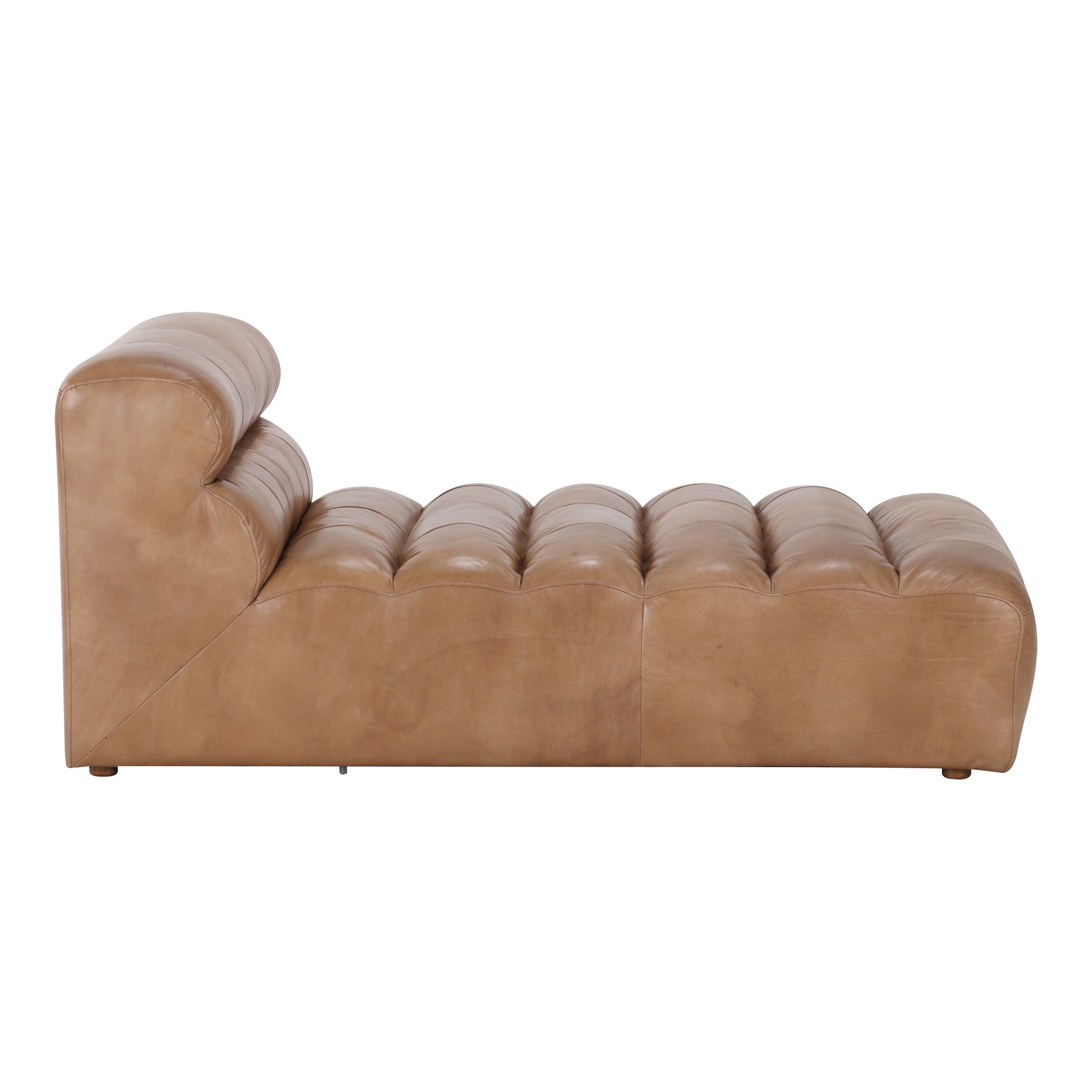 Moes Ramsay Leather Chaise Tan QN-1010-40