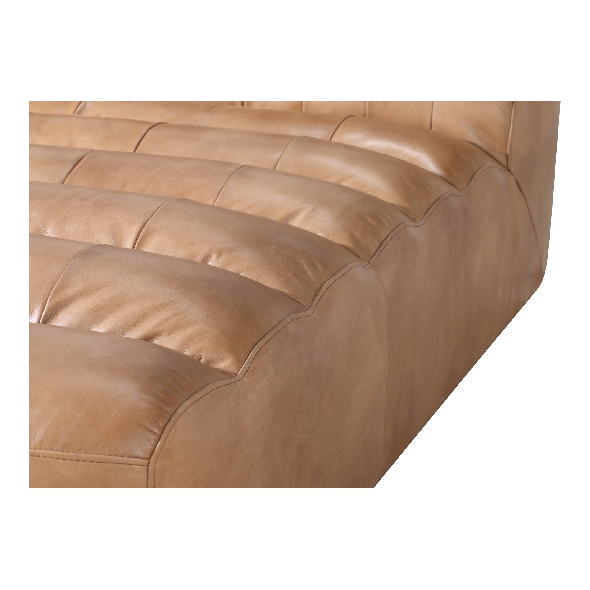 Moes Ramsay Leather Chaise Tan QN-1010-40