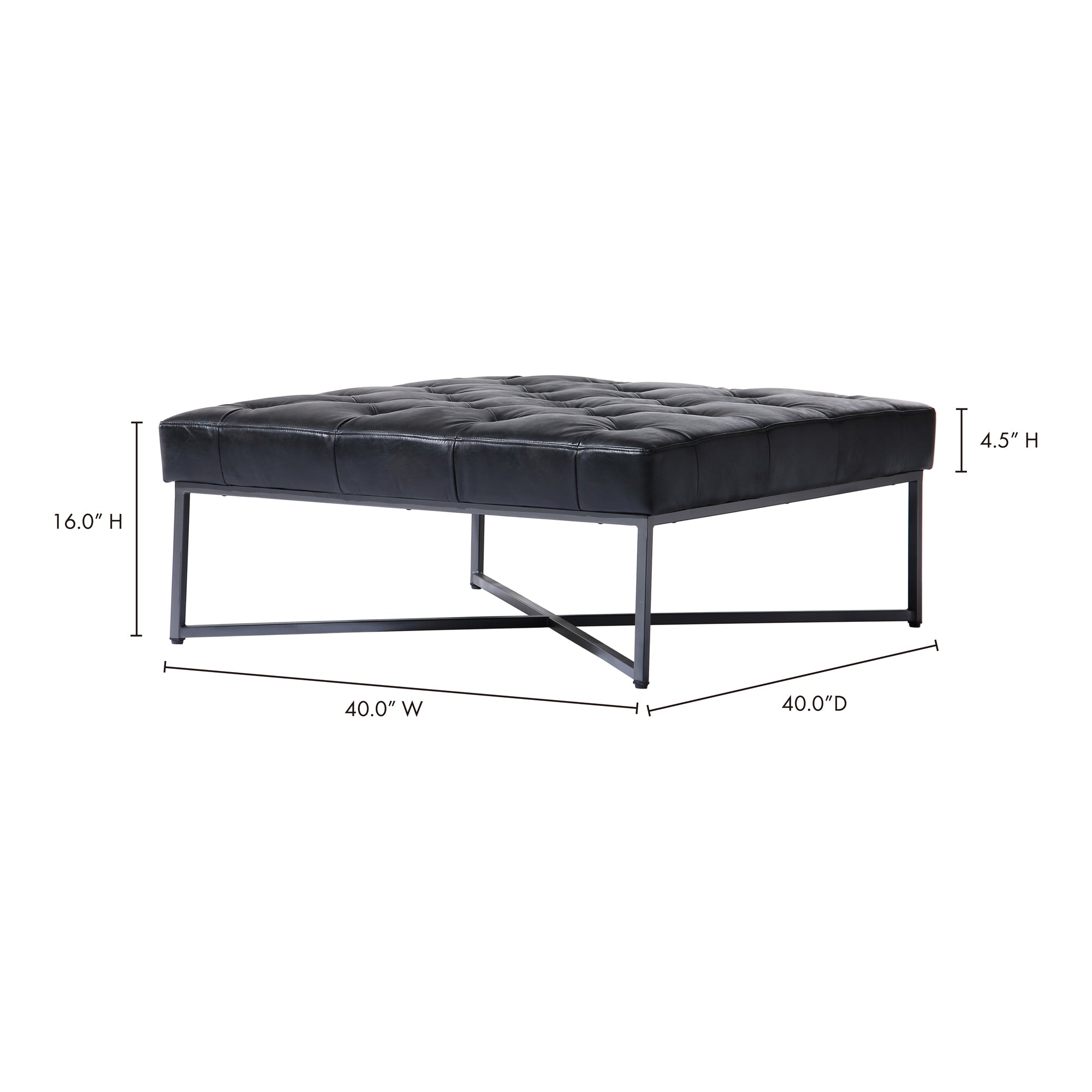 Moes Thad Ottoman Black QN-1029-02