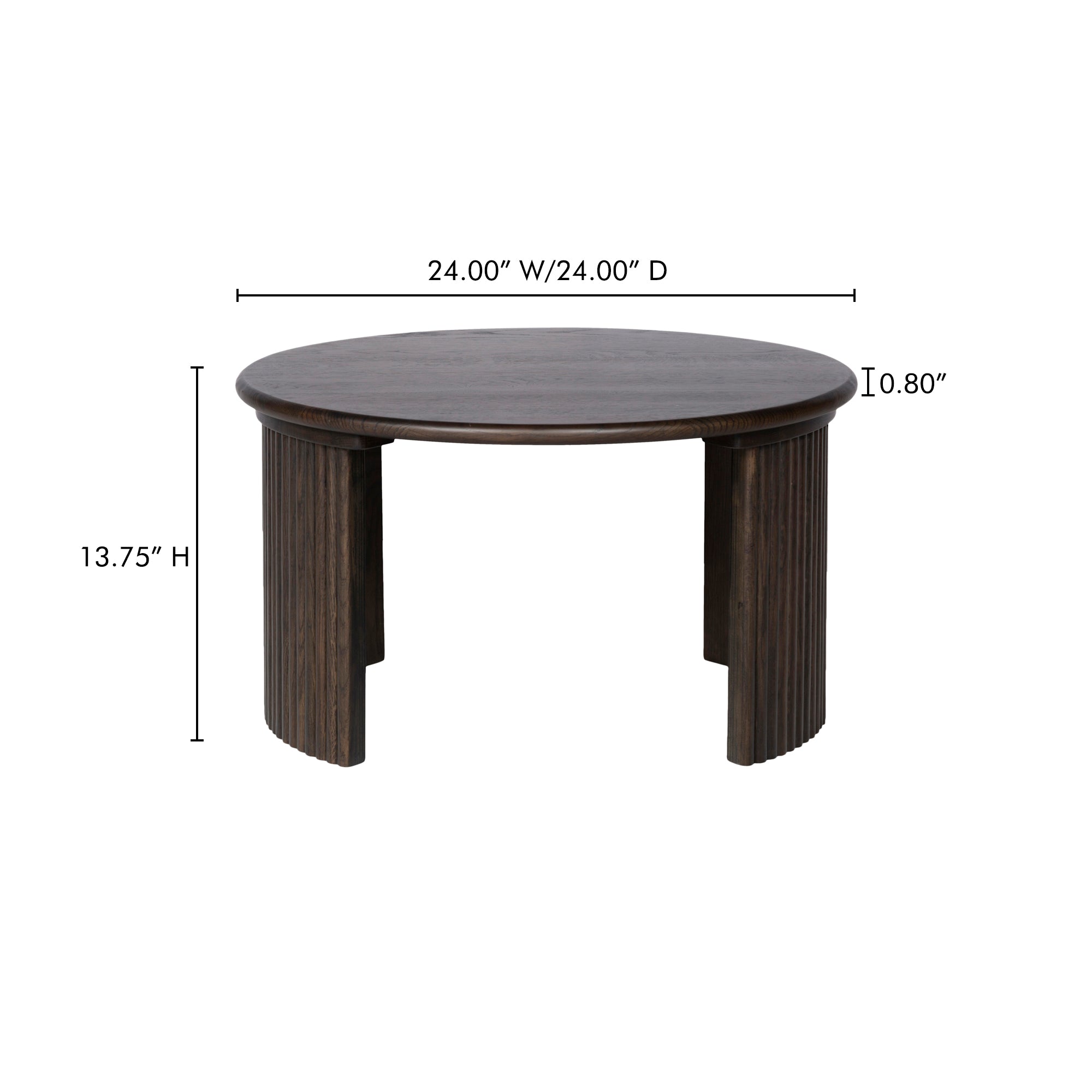 Moes Penny Small Coffee Table Dark Brown QO-1011-20