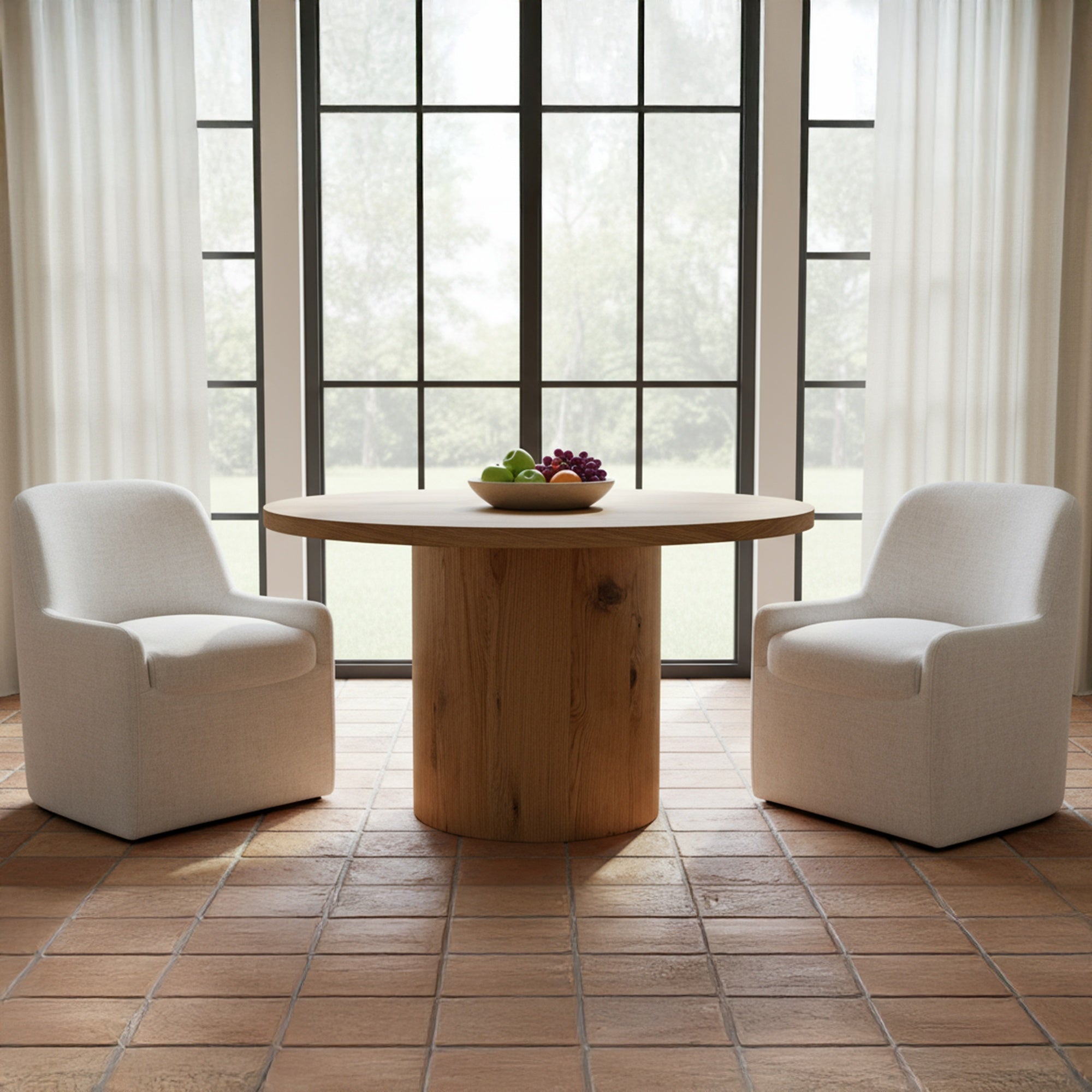 Moes Hansen Dining Table Rustic Oak QO-1021-24-0