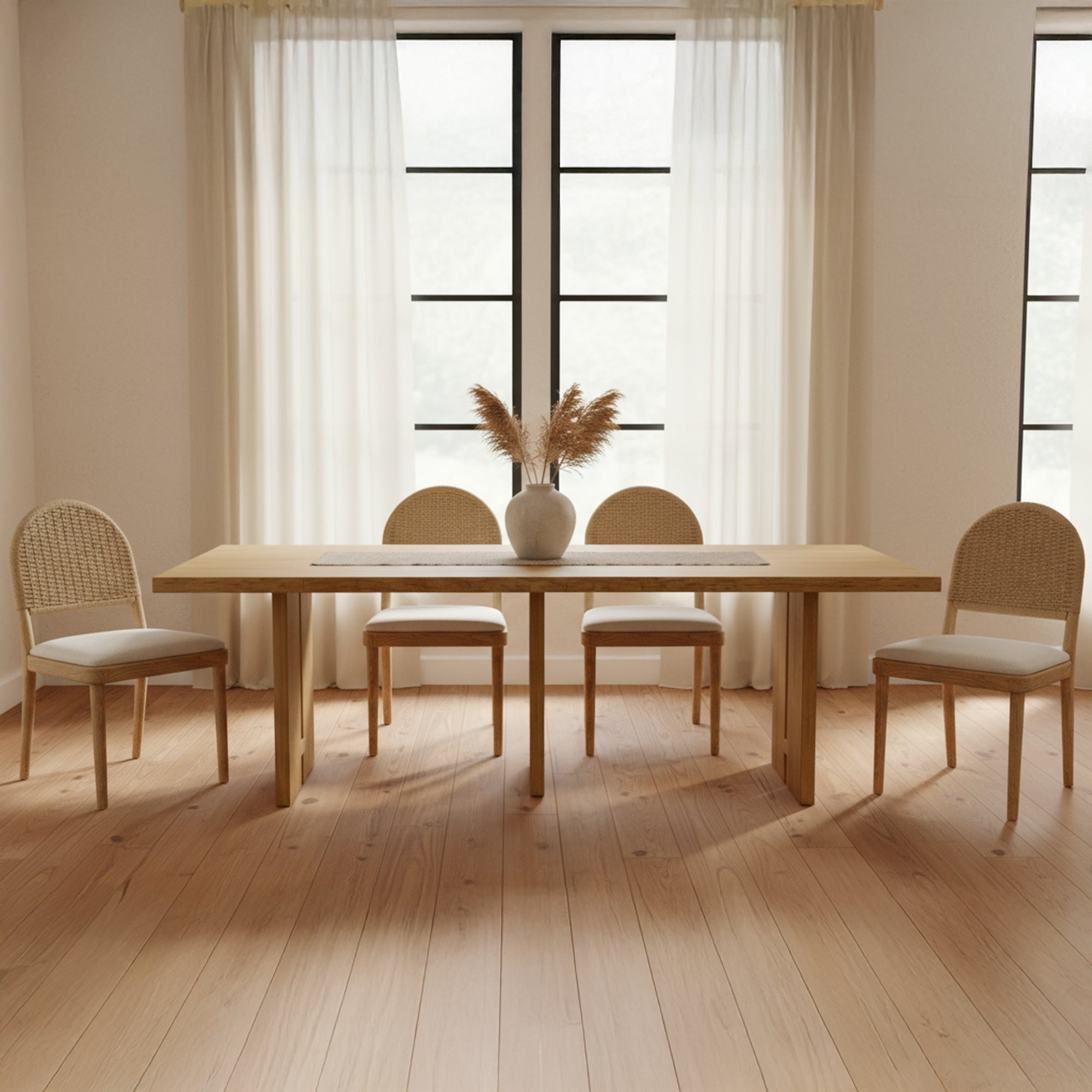 Moes Claire Dining Chair Natural-Set of Two QO-1025-24