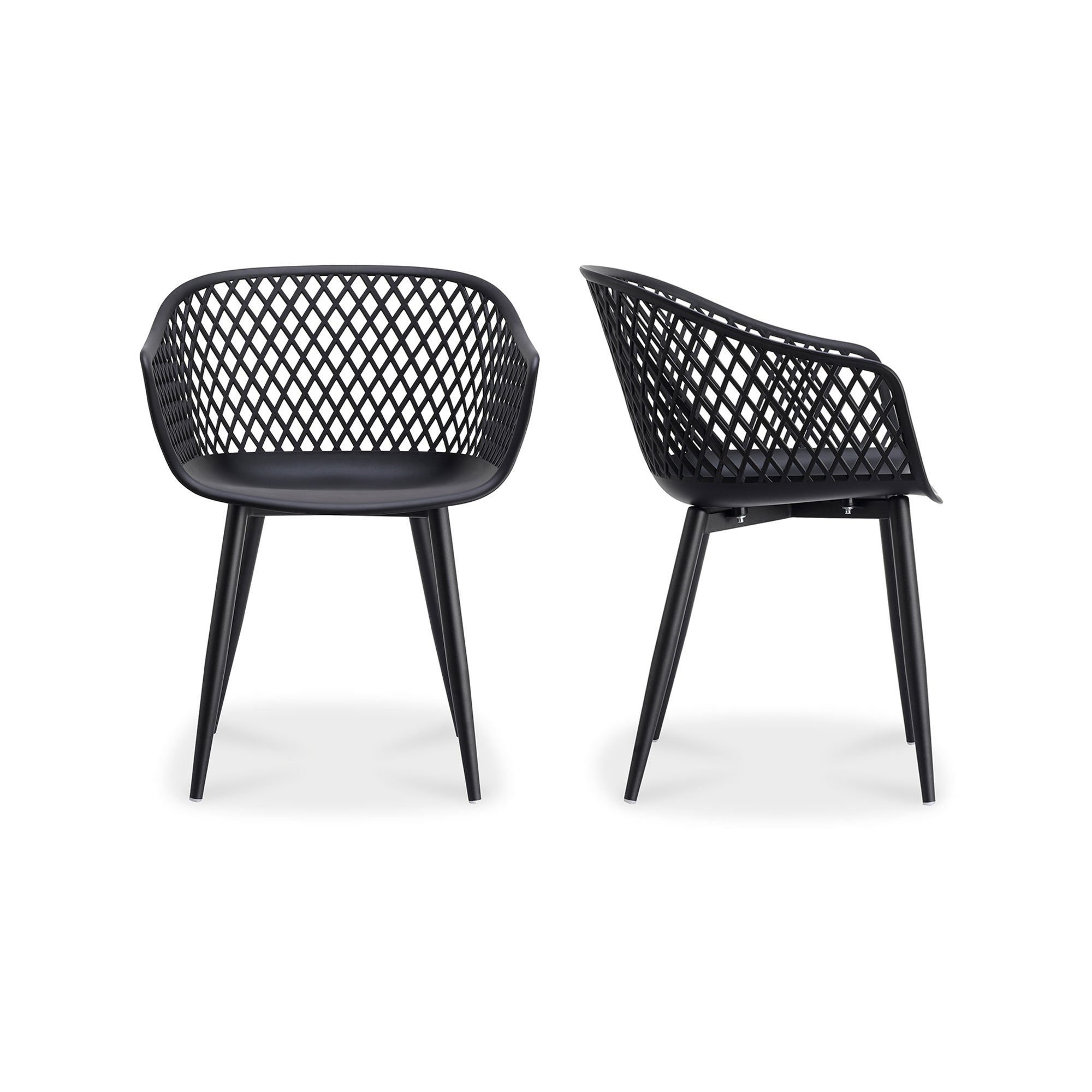 Moes Piazza Outdoor Chair Black - Set Of Two QX-1001-02