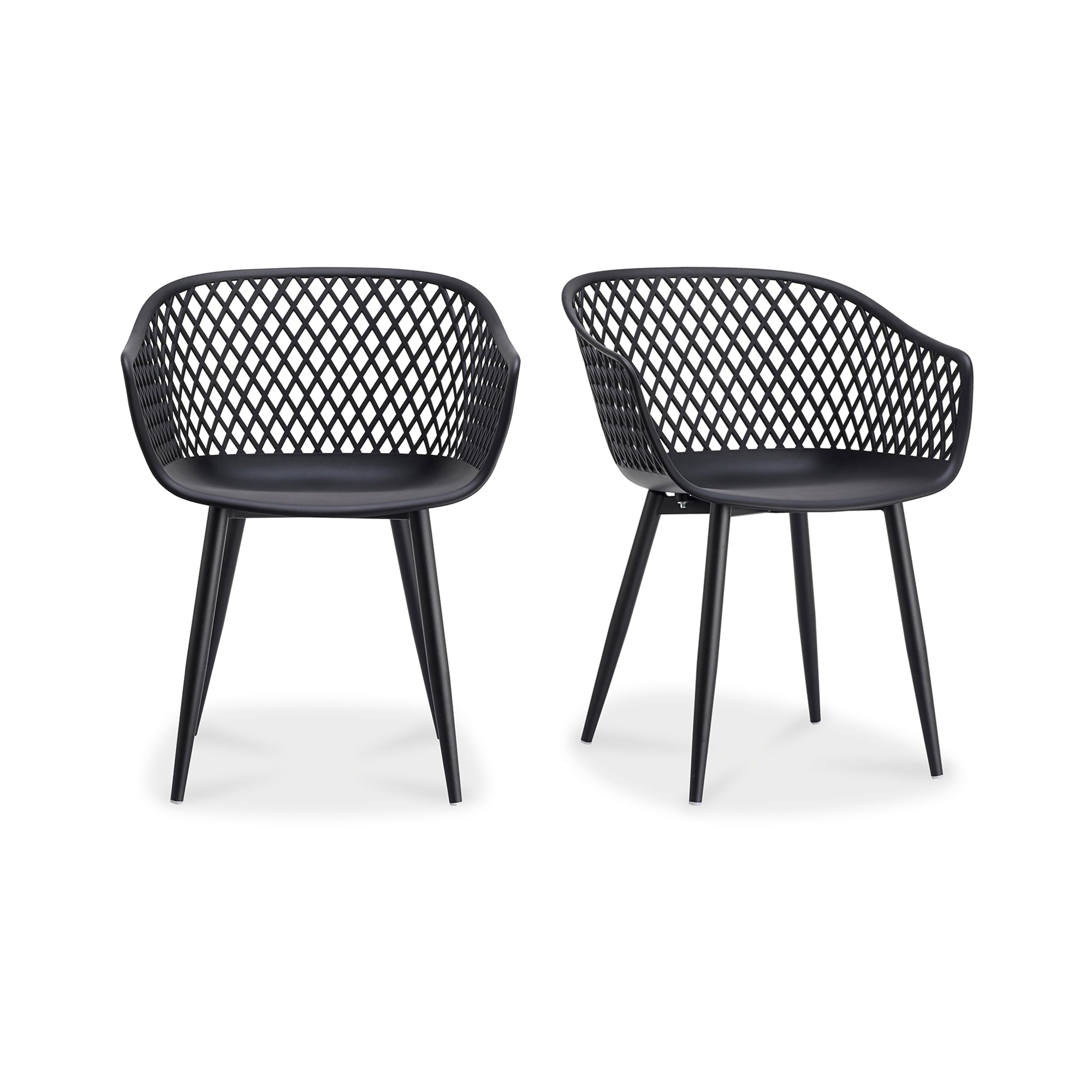 Moes Piazza Outdoor Chair Black - Set Of Two QX-1001-02