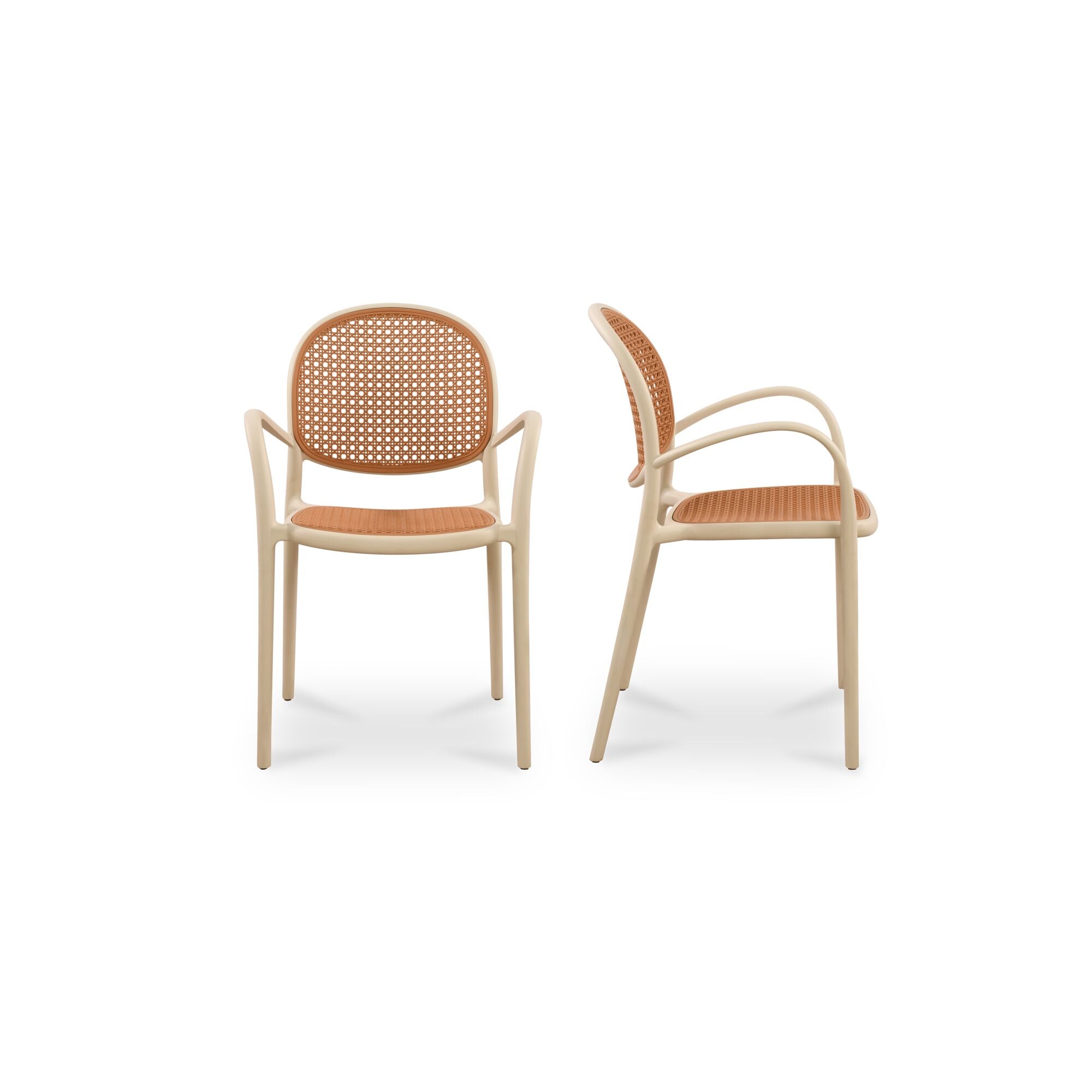 Moes Soren Outdoor Dining Chair White-Set of Two QX-1003-18