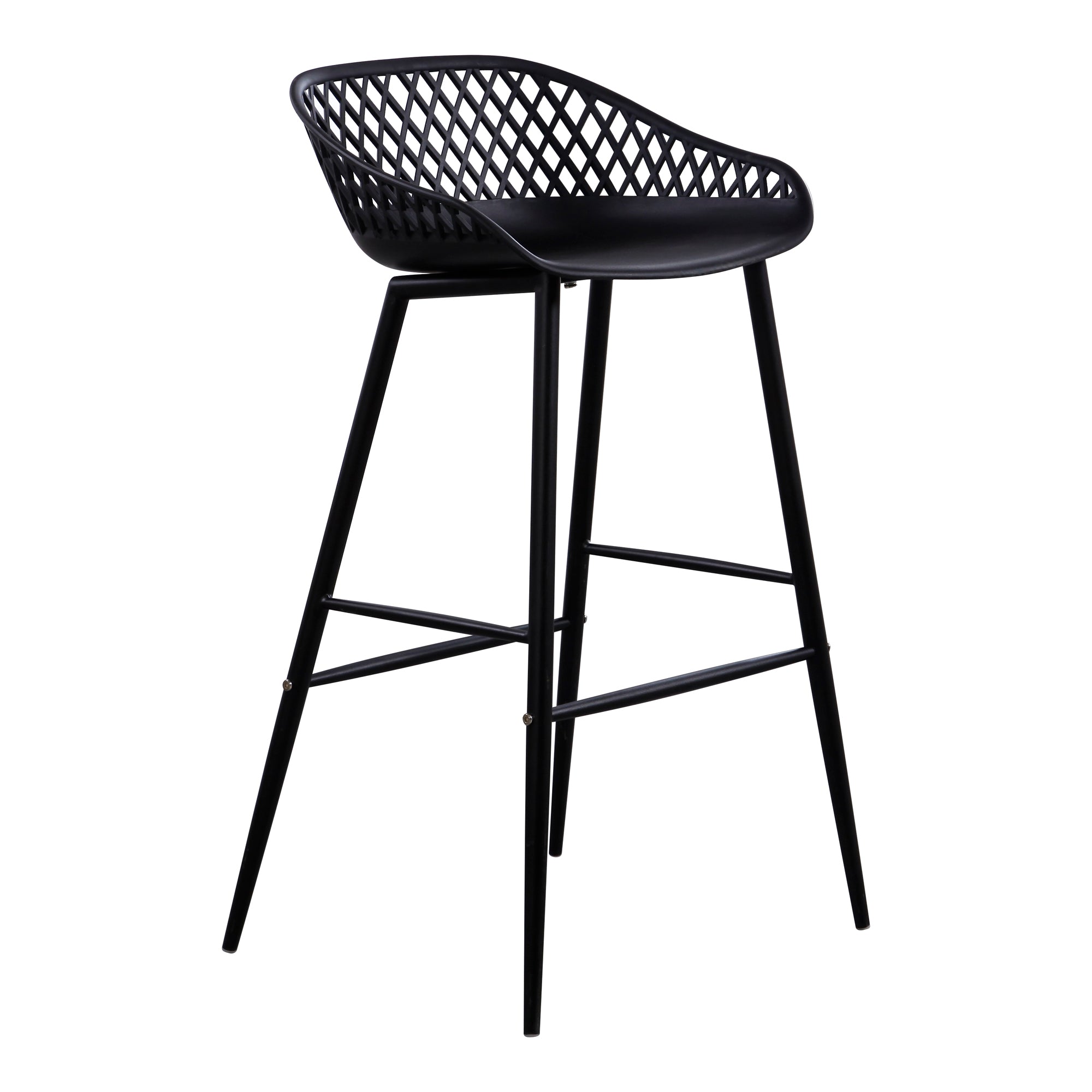 Moes Piazza Outdoor Barstool Black - Set Of Two QX-1004-02
