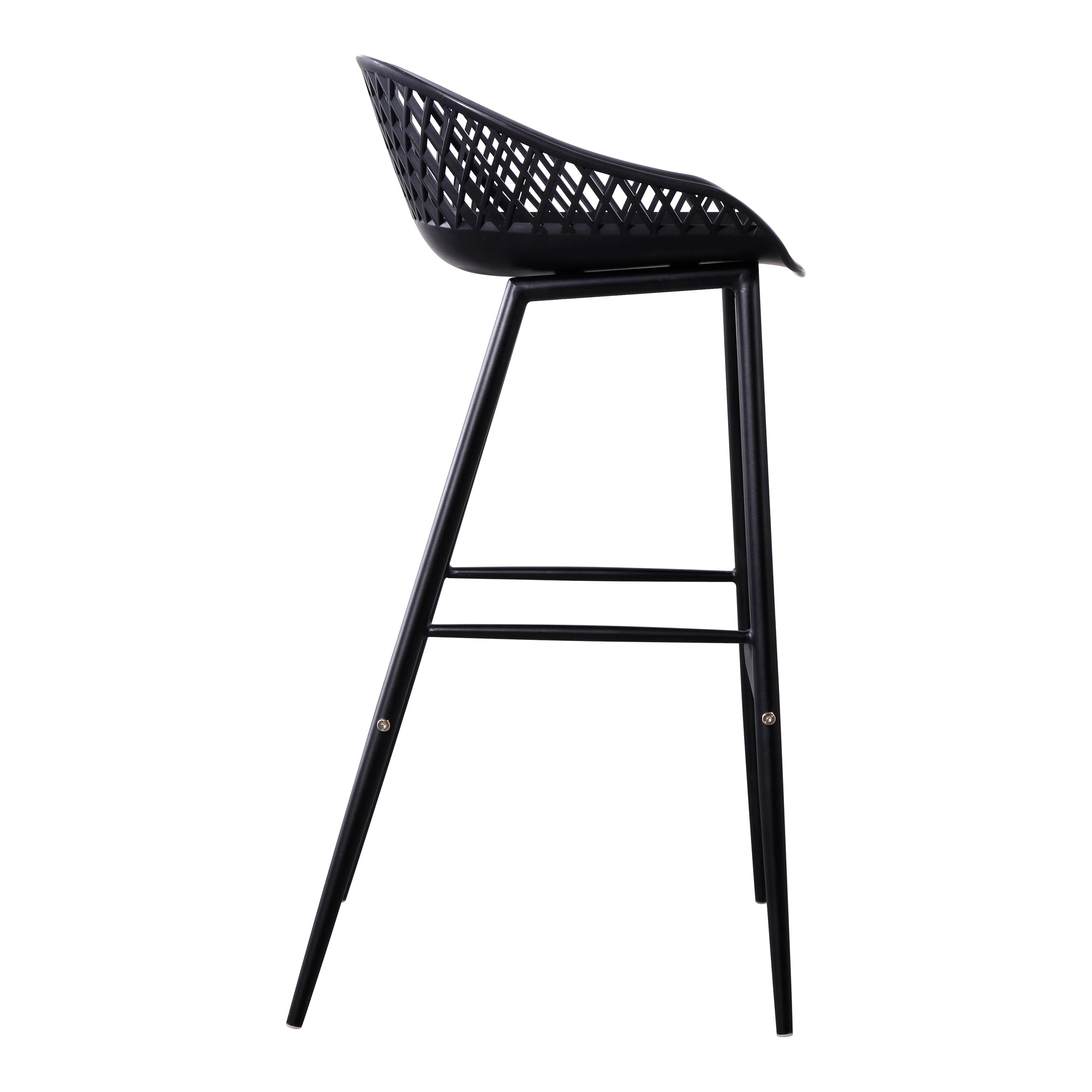 Moes Piazza Outdoor Barstool Black - Set Of Two QX-1004-02