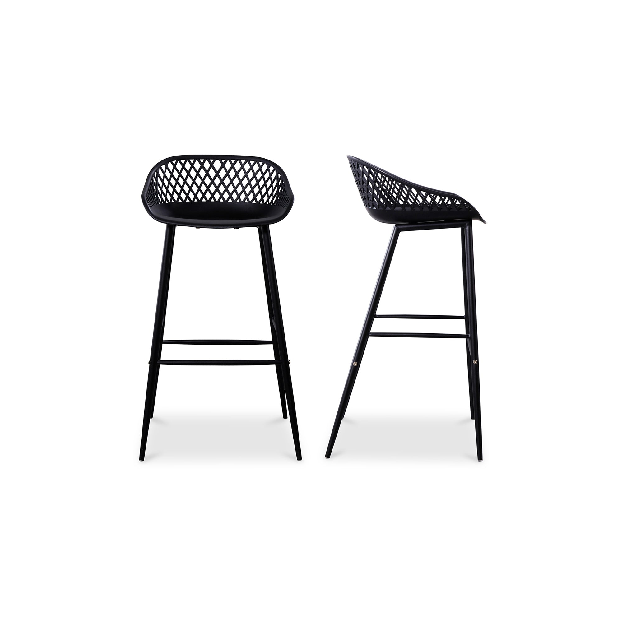 Moes Piazza Outdoor Barstool Black - Set Of Two QX-1004-02