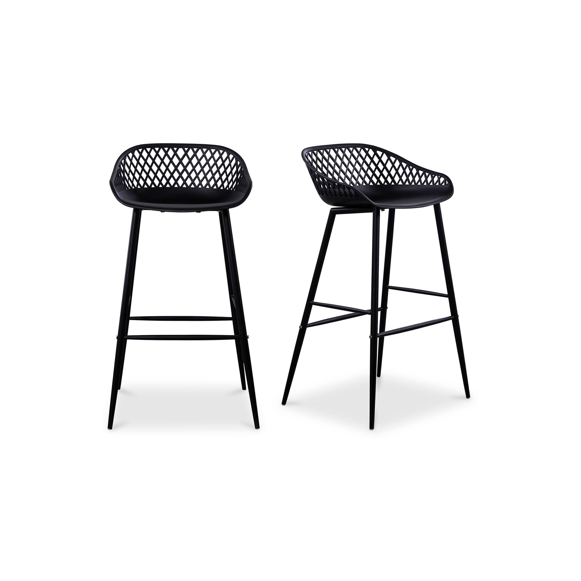 Moes Piazza Outdoor Barstool Black - Set Of Two QX-1004-02