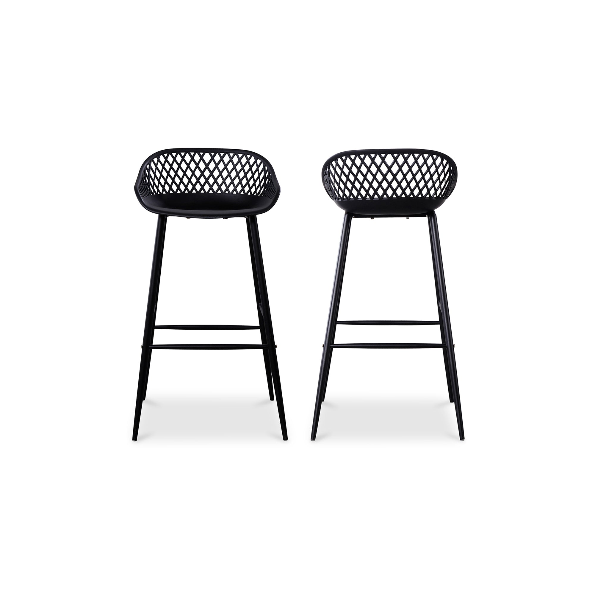 Moes Piazza Outdoor Barstool Black - Set Of Two QX-1004-02