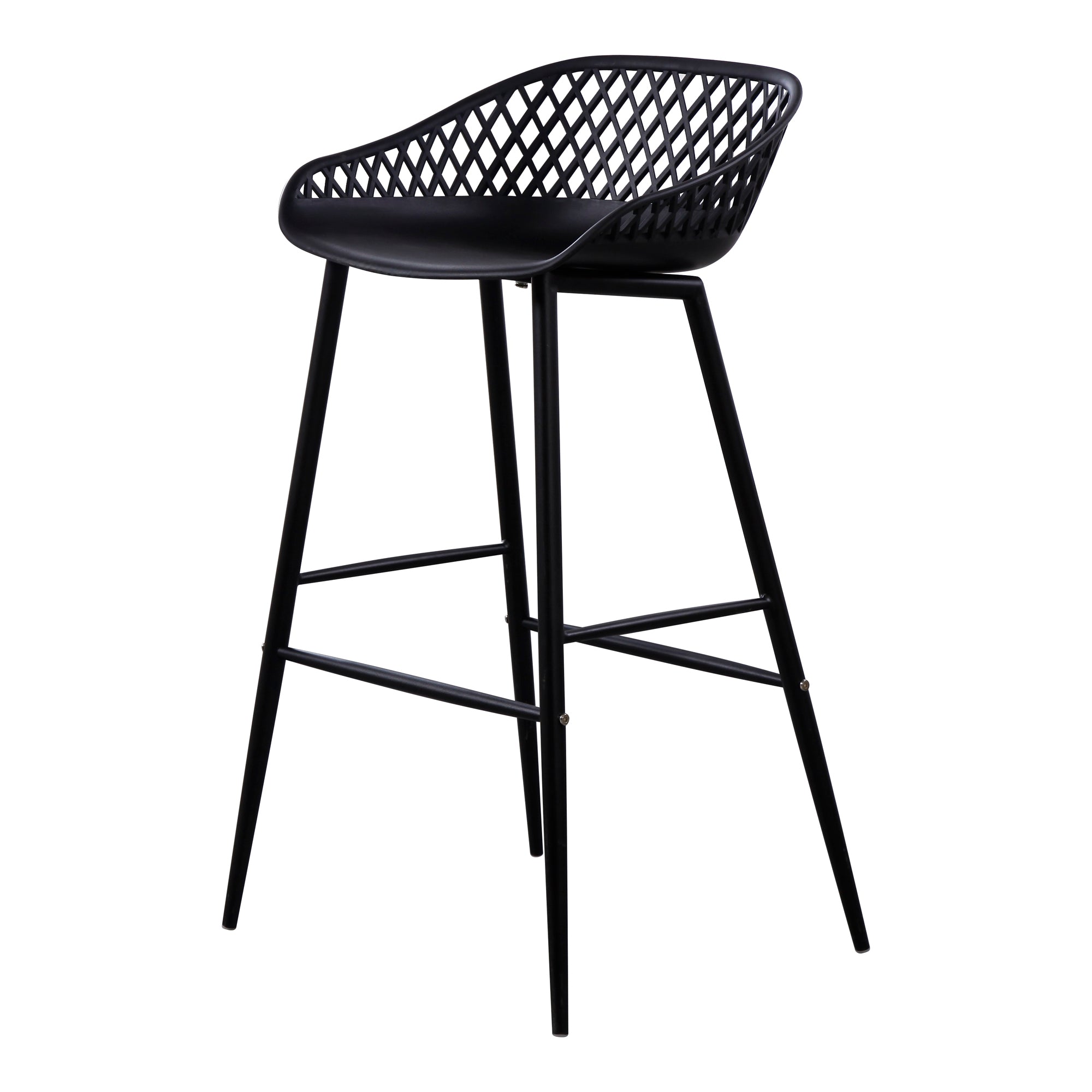 Moes Piazza Outdoor Barstool Black - Set Of Two QX-1004-02