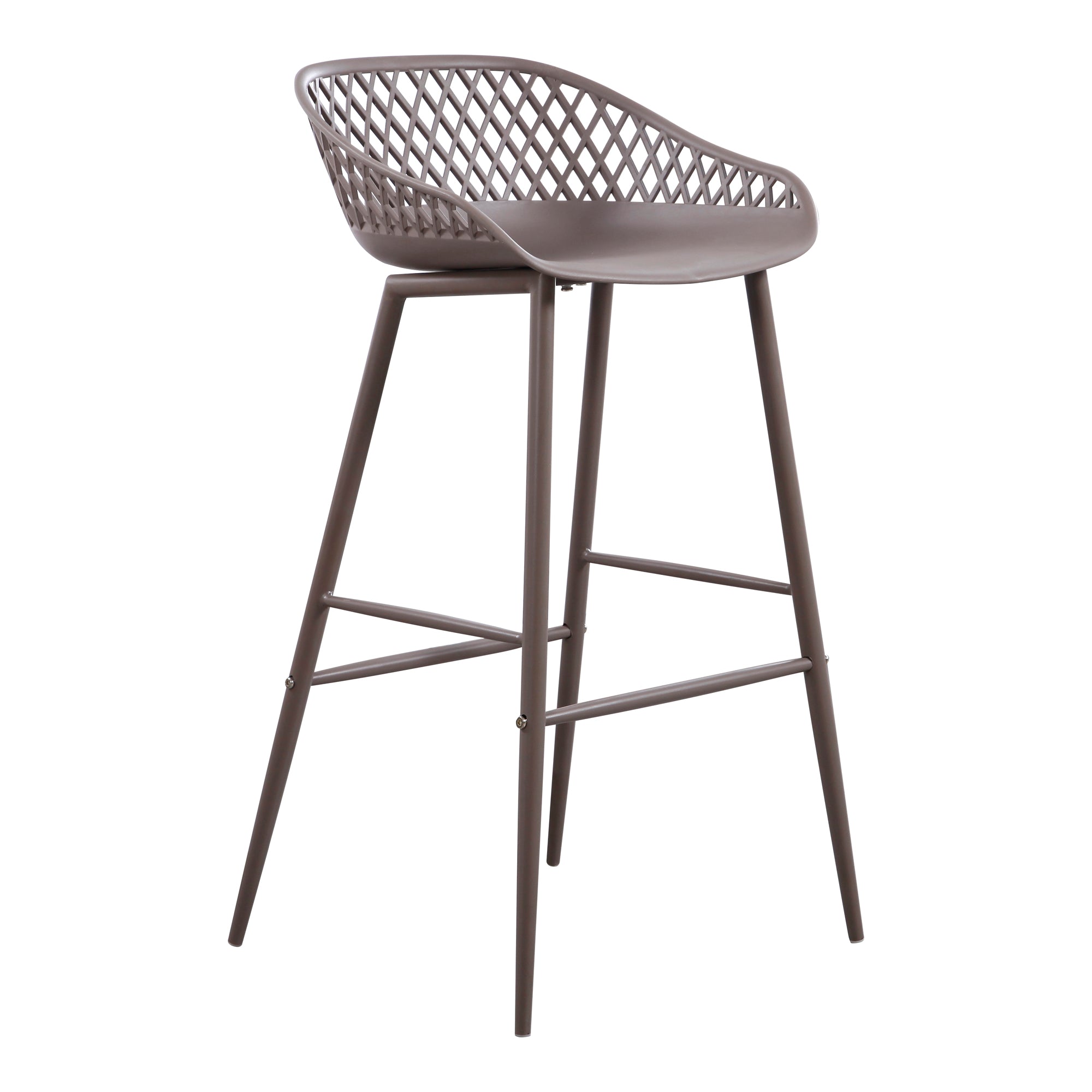 Moes Piazza Outdoor Barstool Grey - Set Of Two QX-1004-15
