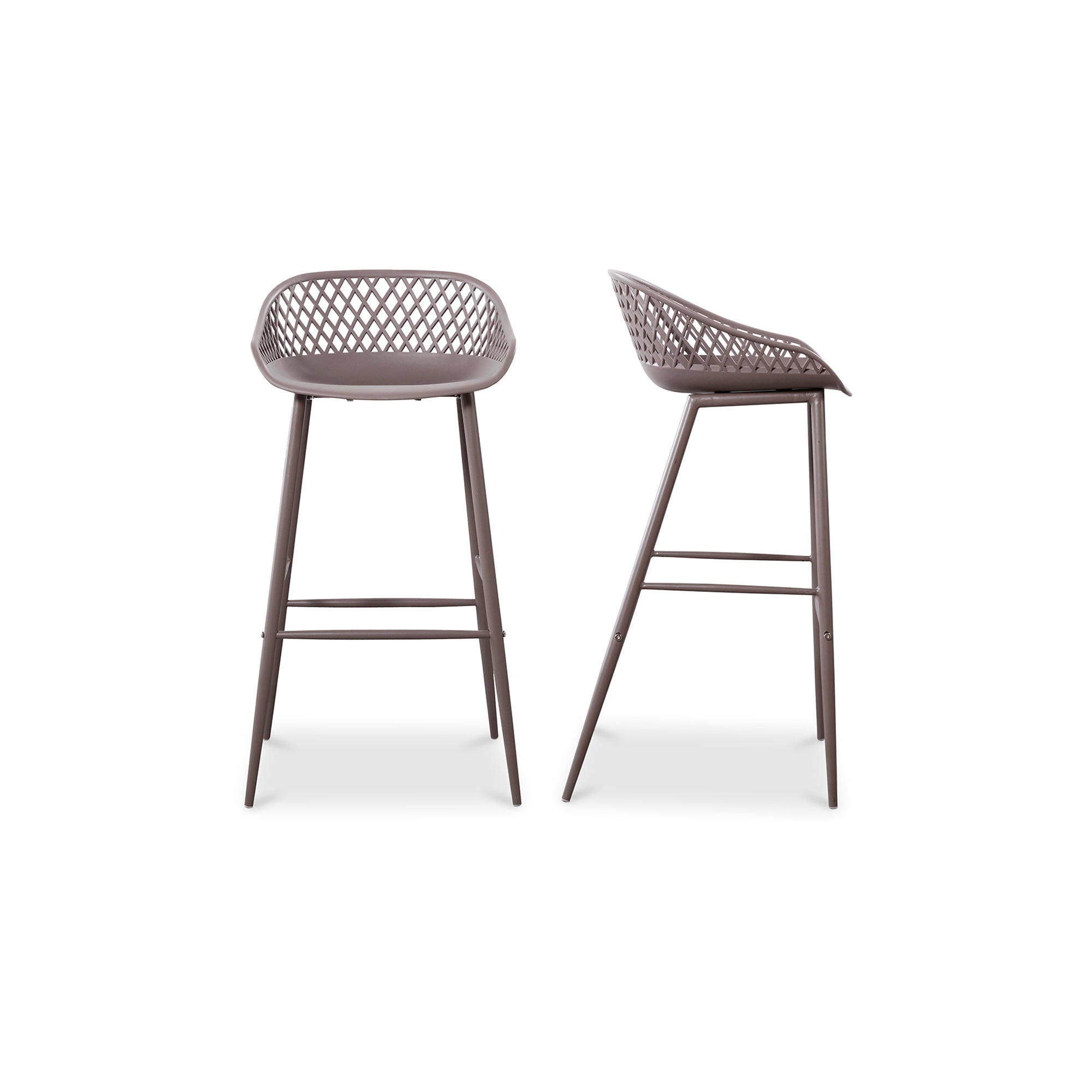 Moes Piazza Outdoor Barstool Grey - Set Of Two QX-1004-15