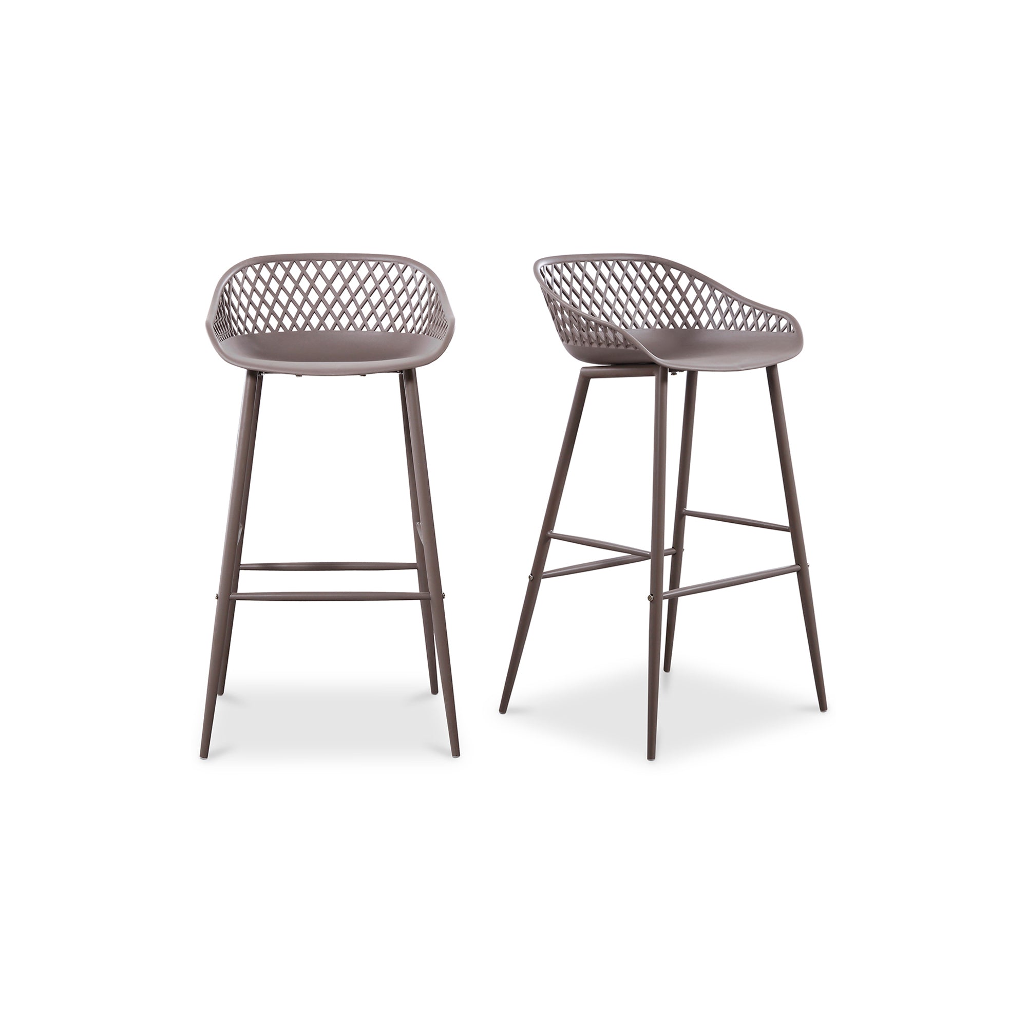 Moes Piazza Outdoor Barstool Grey - Set Of Two QX-1004-15