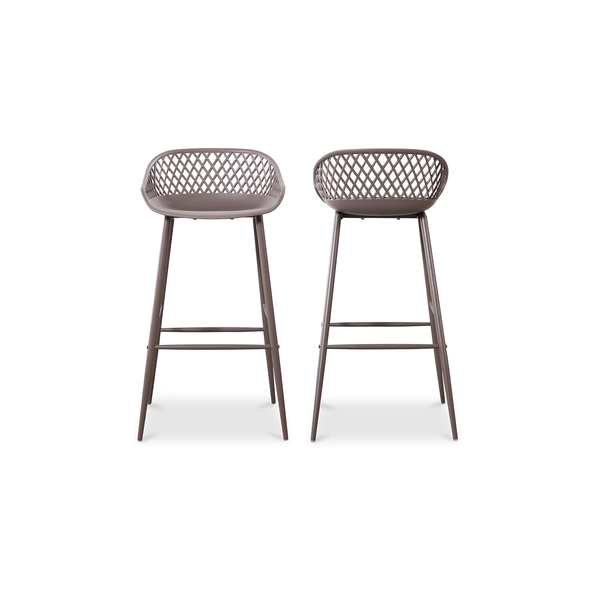 Moes Piazza Outdoor Barstool Grey - Set Of Two QX-1004-15