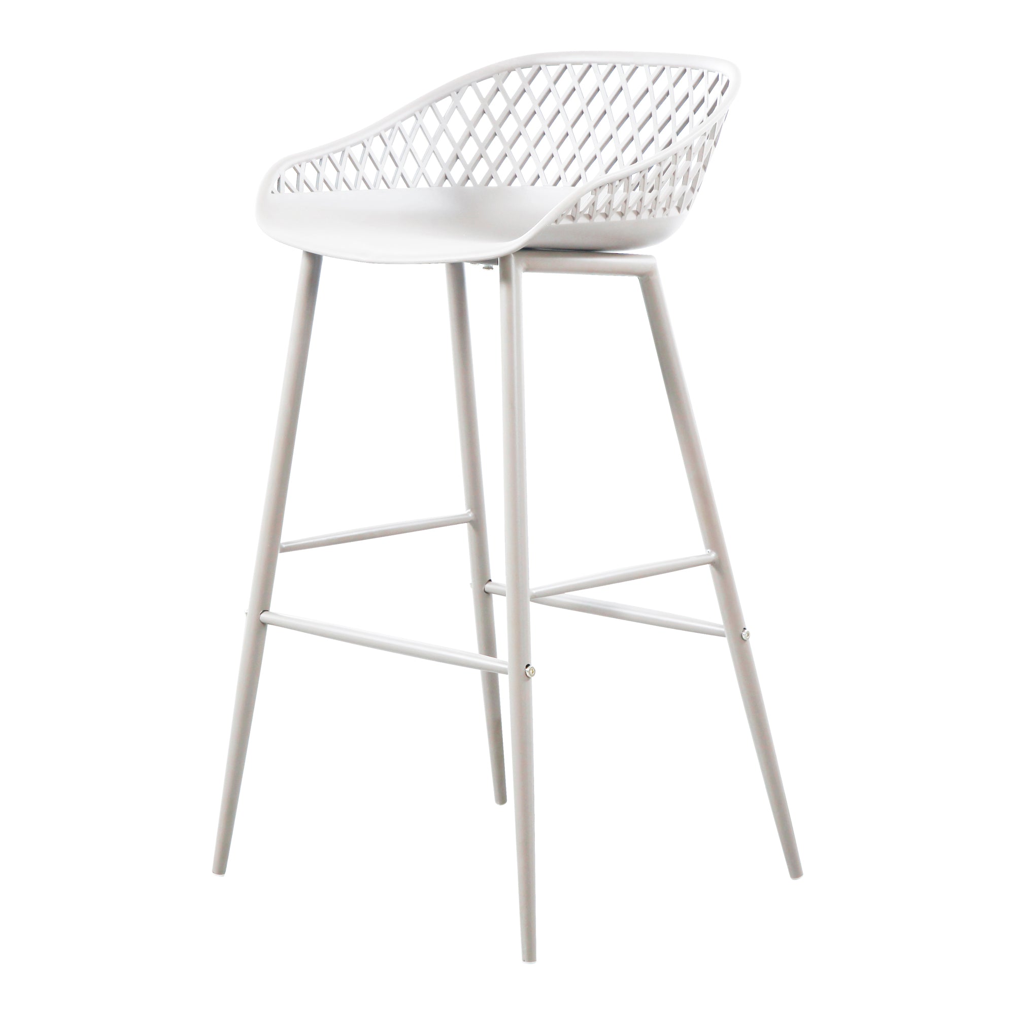 Moes Piazza Outdoor Barstool White - Set Of Two QX-1004-18