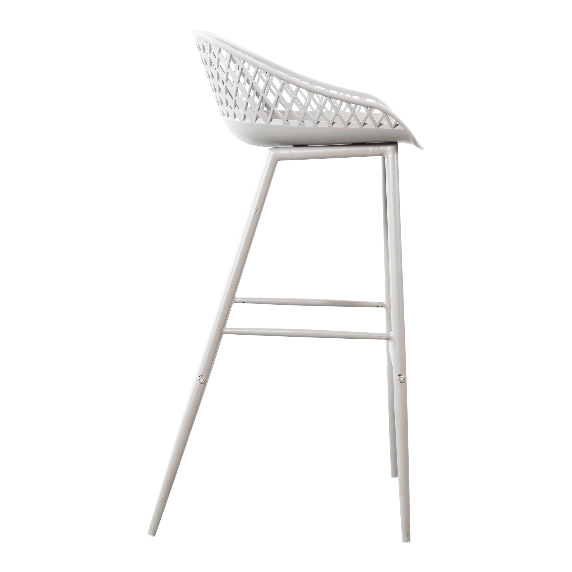 Moes Piazza Outdoor Barstool White - Set Of Two QX-1004-18