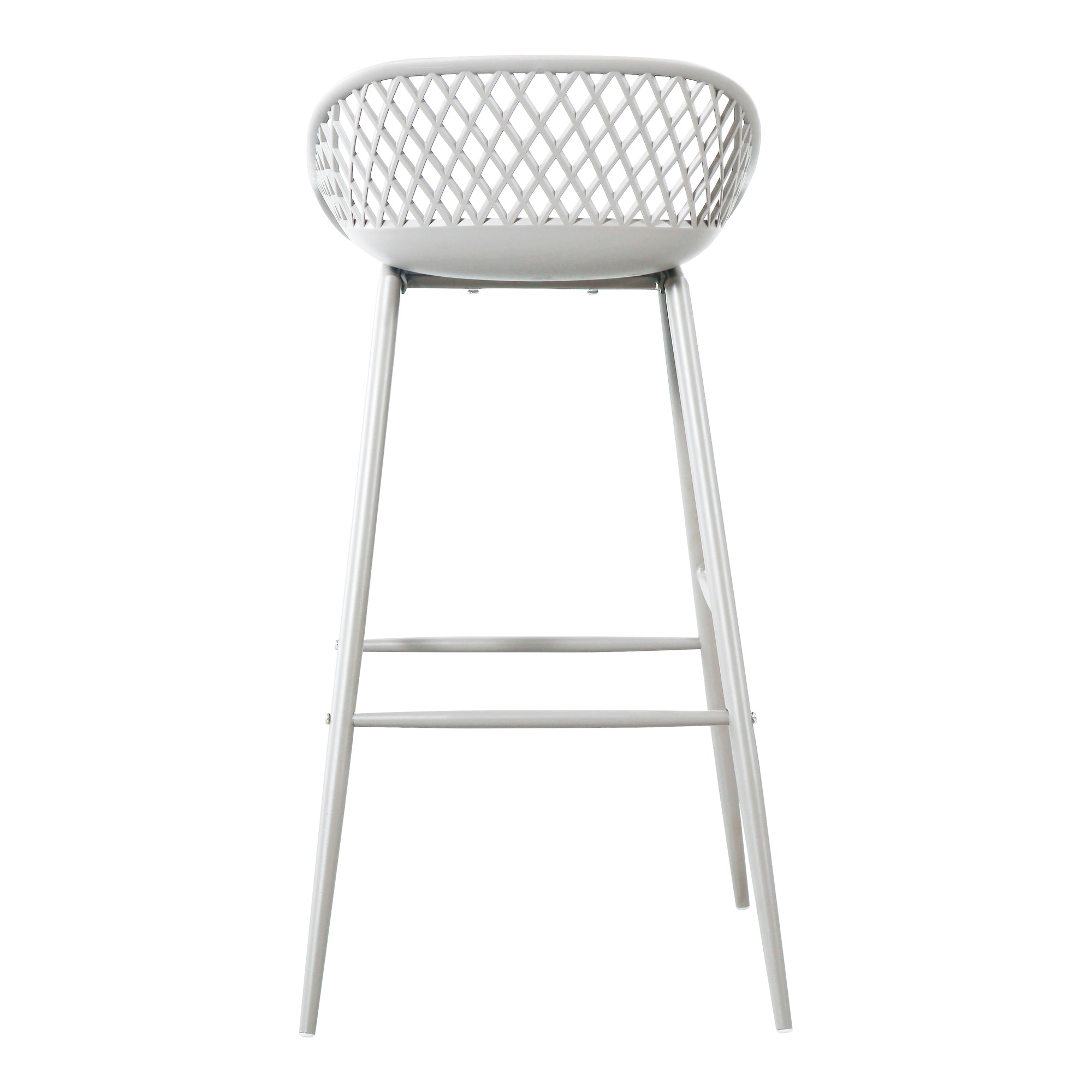 Moes Piazza Outdoor Barstool White - Set Of Two QX-1004-18