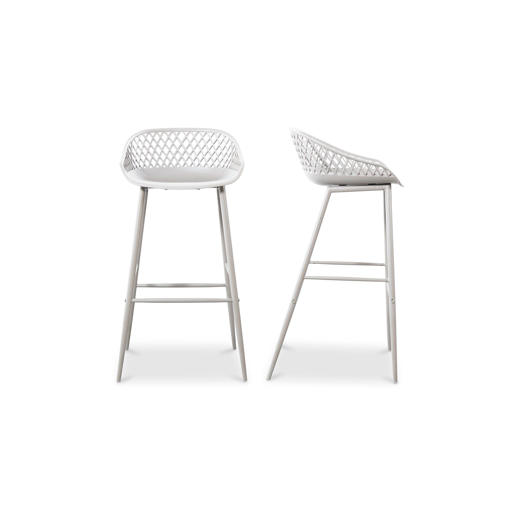 Moes Piazza Outdoor Barstool White - Set Of Two QX-1004-18