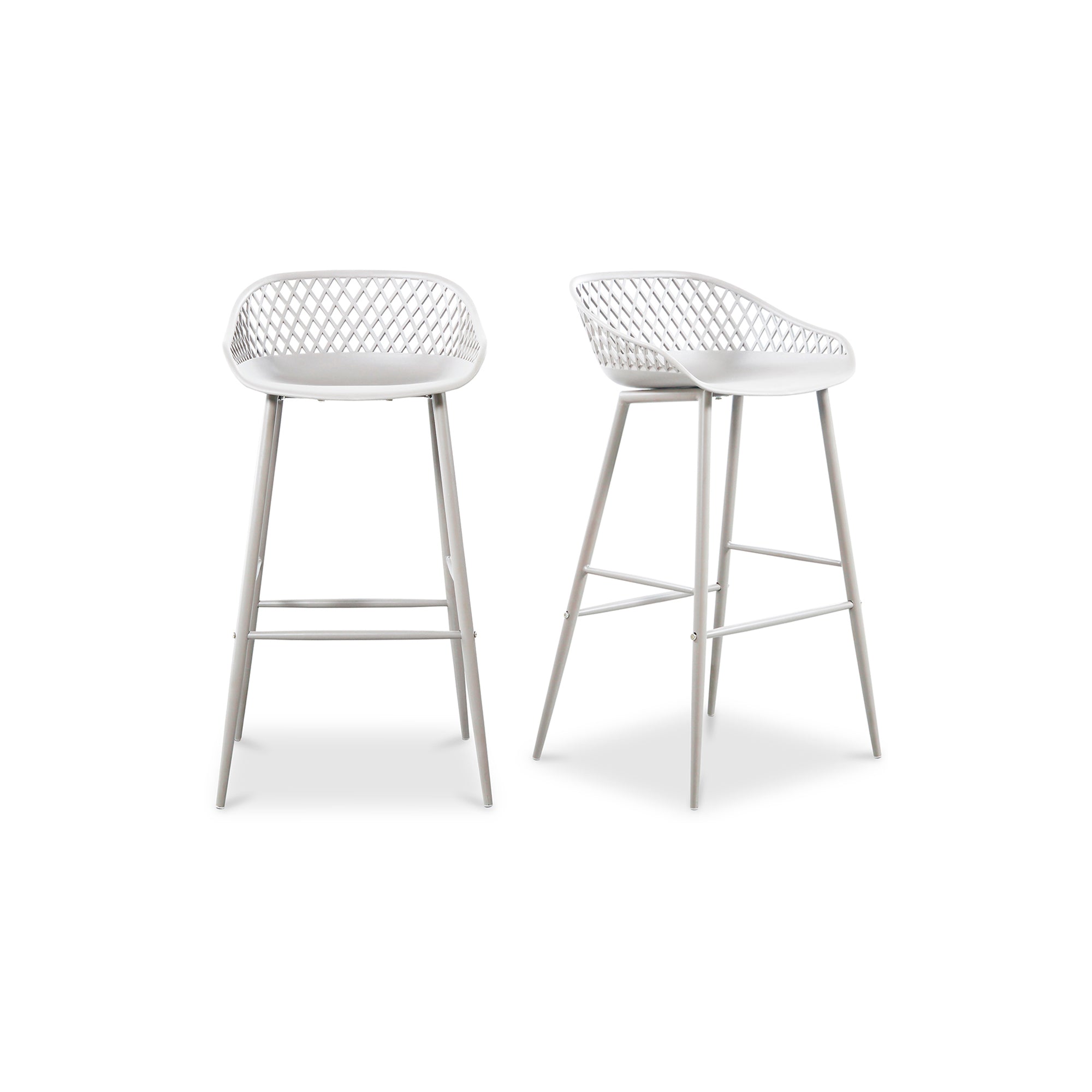 Moes Piazza Outdoor Barstool White - Set Of Two QX-1004-18