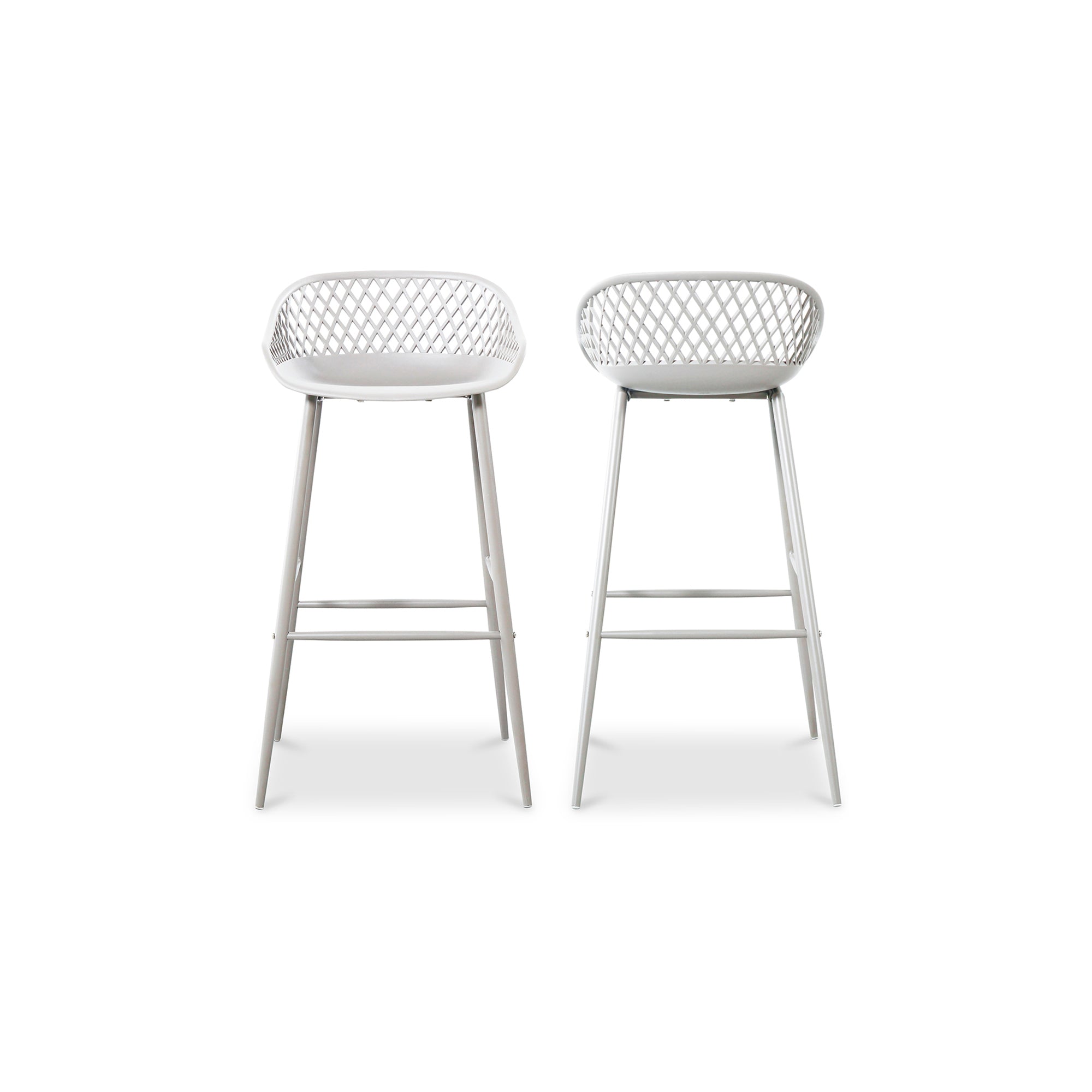 Moes Piazza Outdoor Barstool White - Set Of Two QX-1004-18
